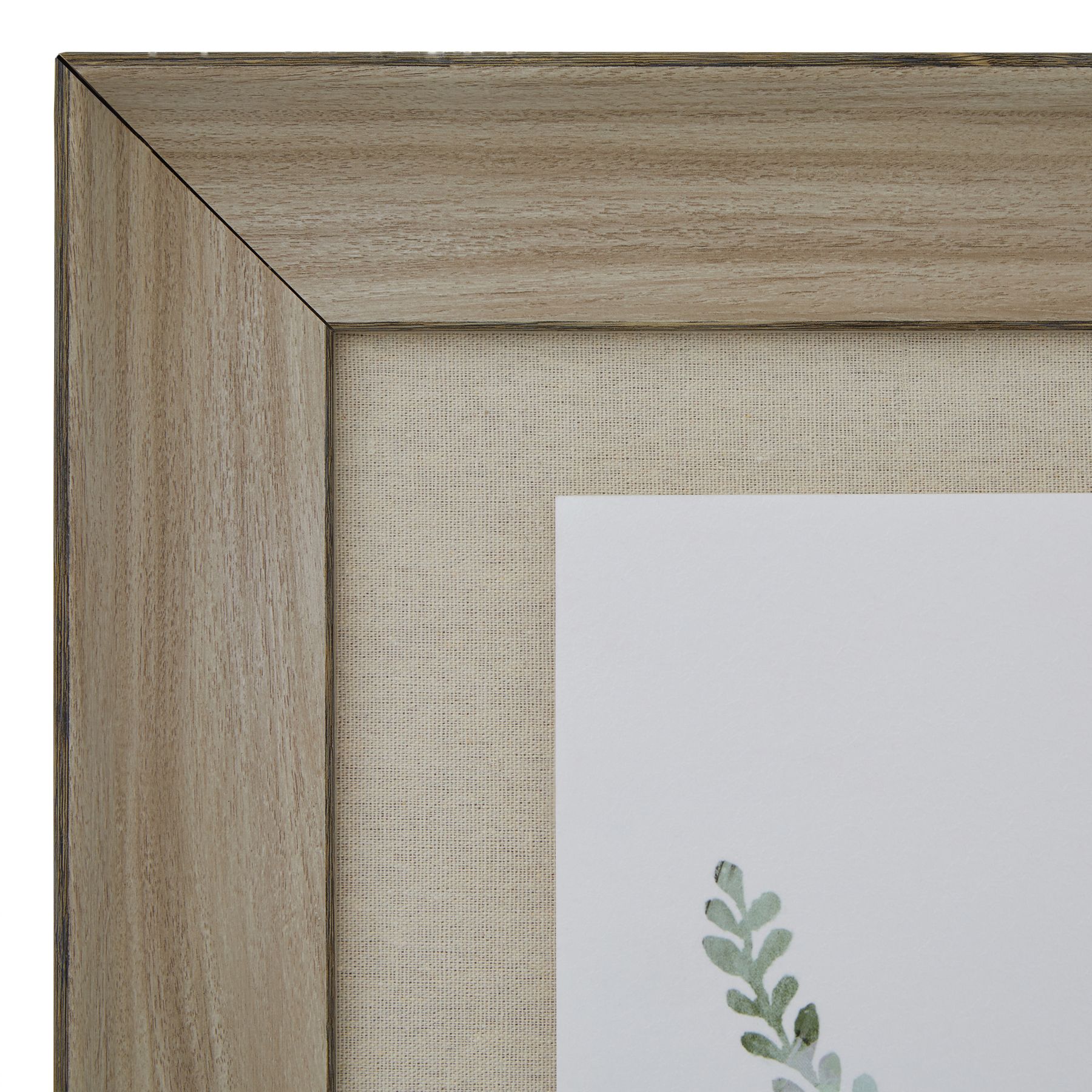 Watercolour Delicate Fern In Washed Wood Frame - Image 2
