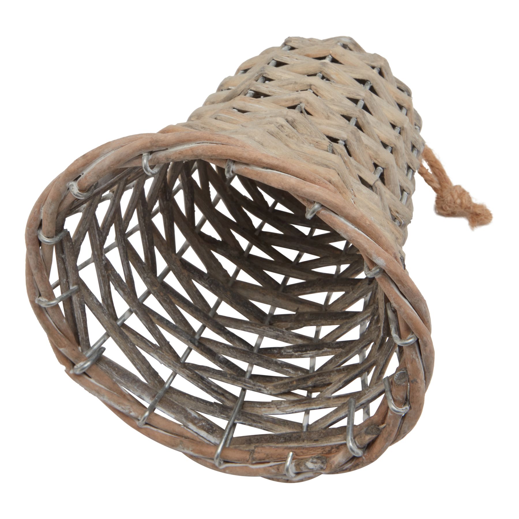 The Noel Collection Medium Wicker Bell Decoration - Image 2