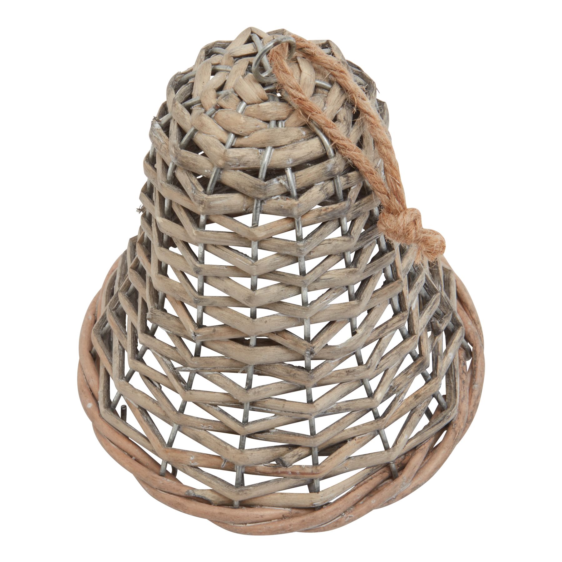 The Noel Collection Medium Wicker Bell Decoration - Image 3