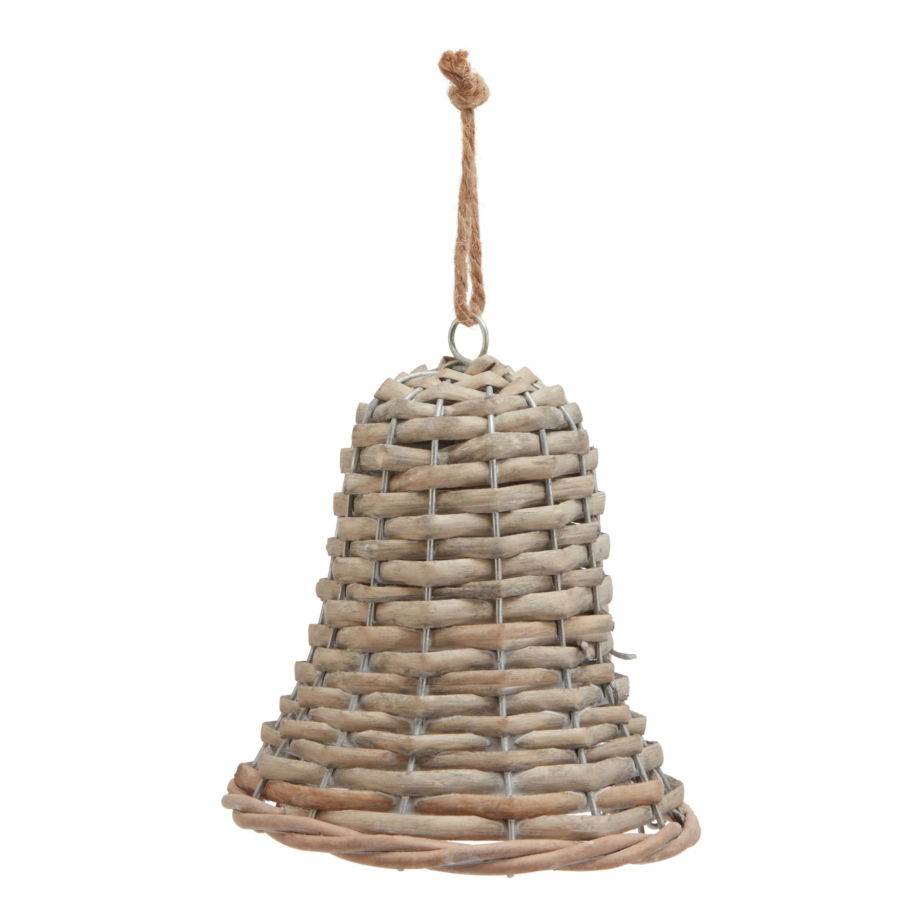 The Noel Collection Medium Wicker Bell Decoration - Image 1