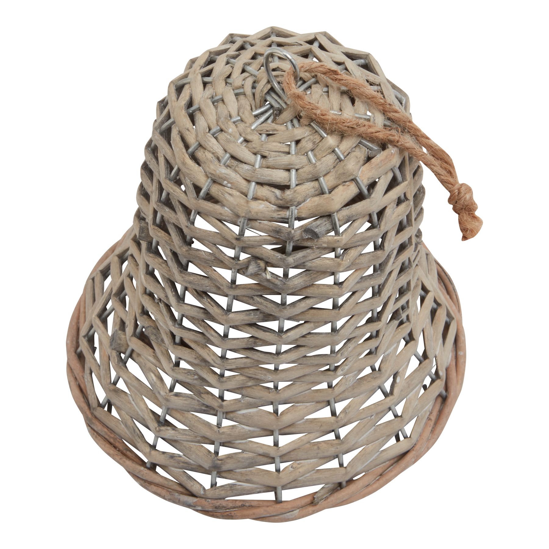 The Noel Collection Large Wicker Bell Decoration - Image 2