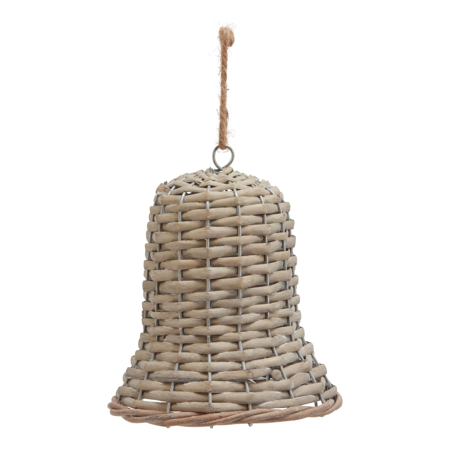 The Noel Collection Large Wicker Bell Decoration - Image 1