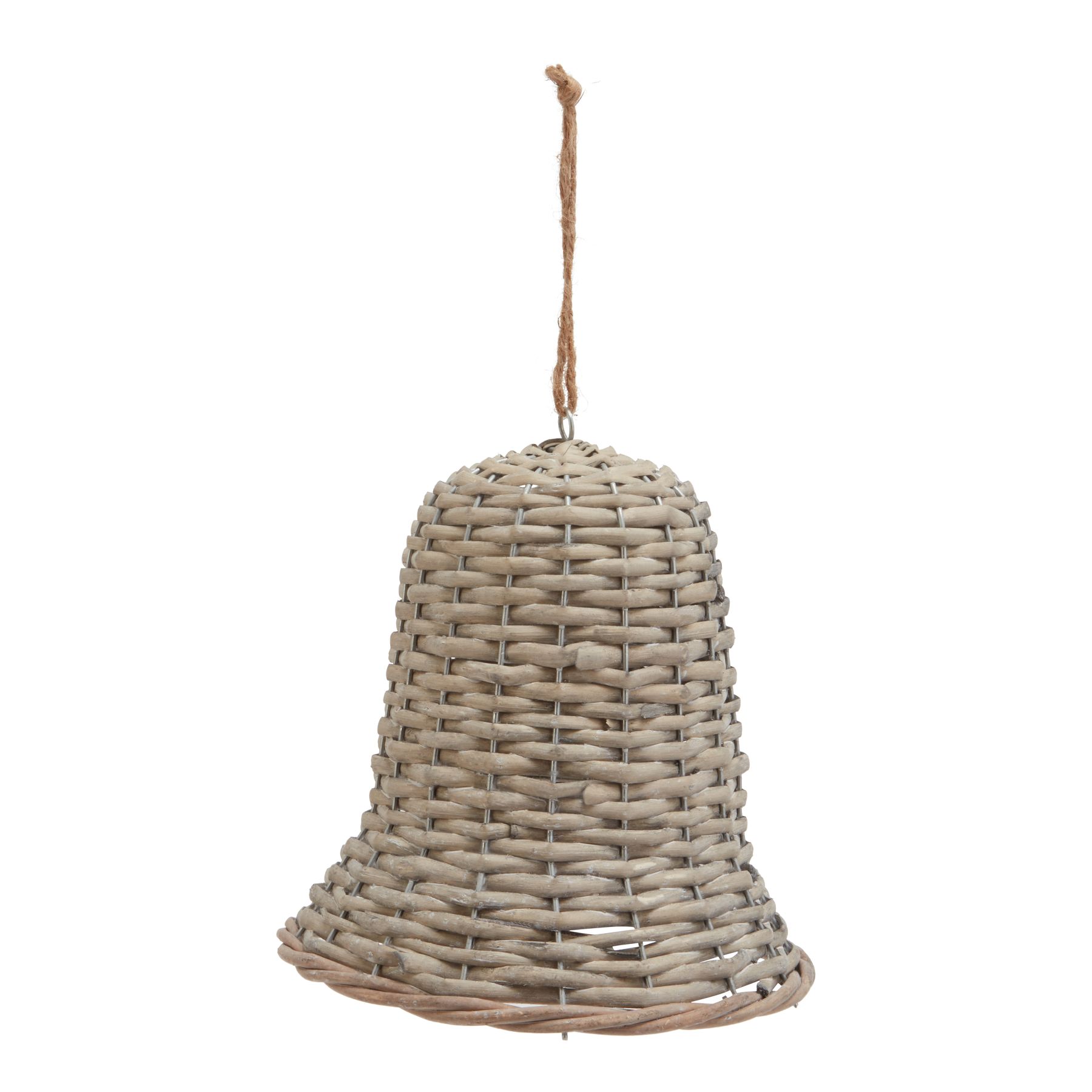 The Noel Collection Extra Large Wicker Bell Decoration - Image 1