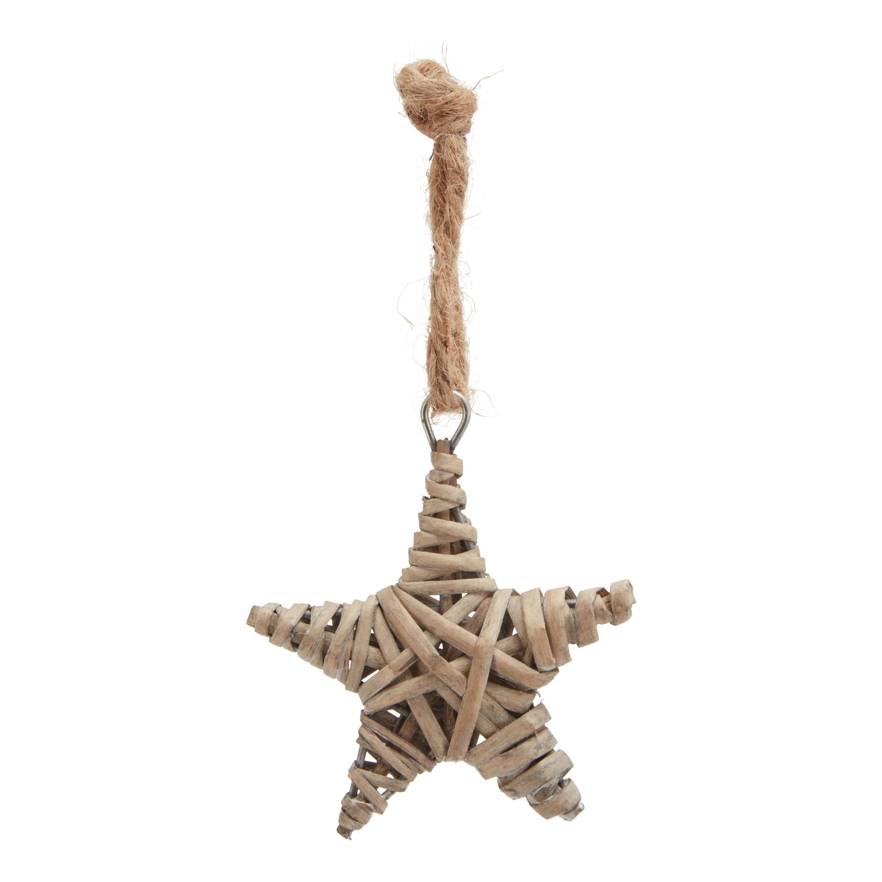 The Noel Collection Small Wicker Star Decoration - Image 1
