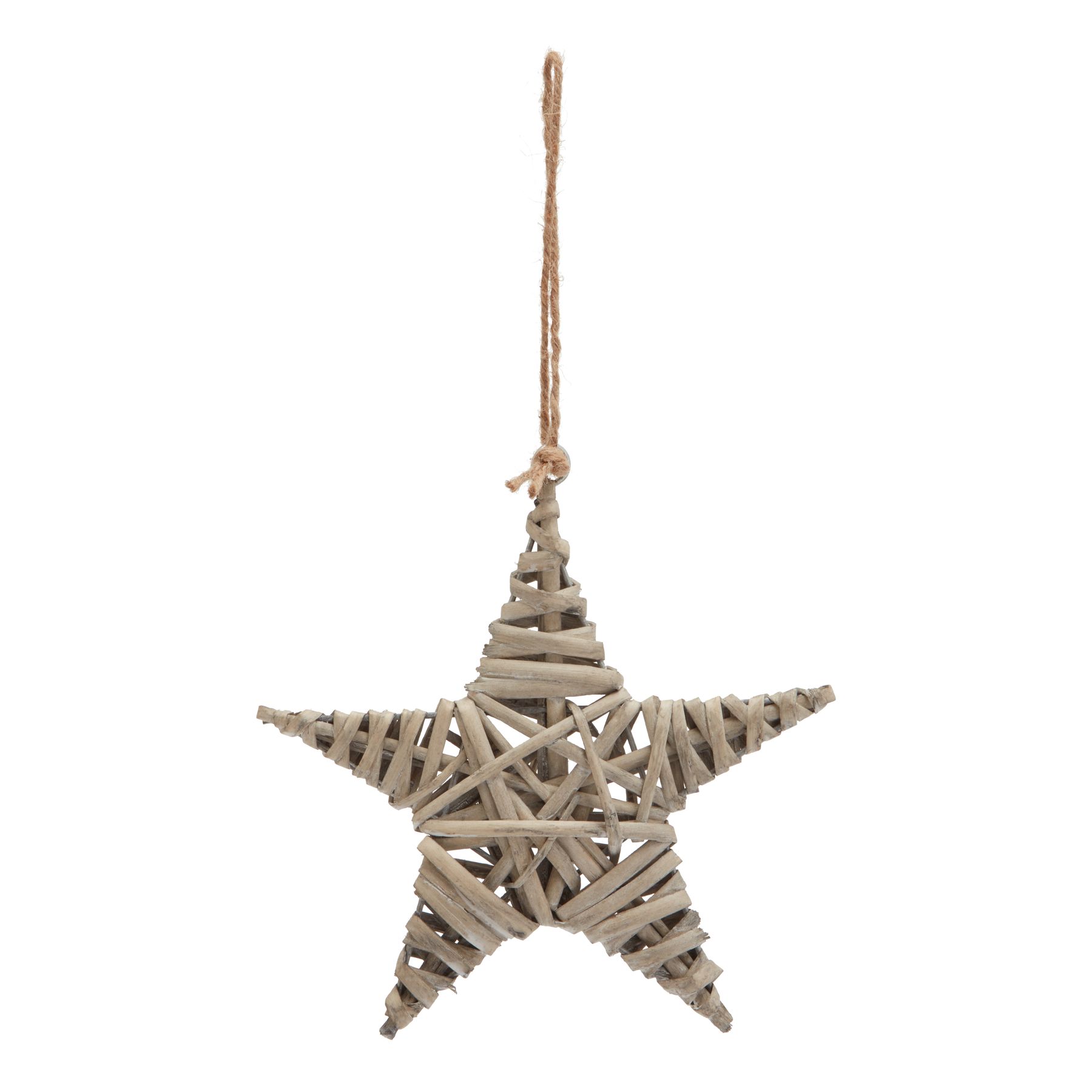 The Noel Collection Medium Wicker Star Decoration - Image 1