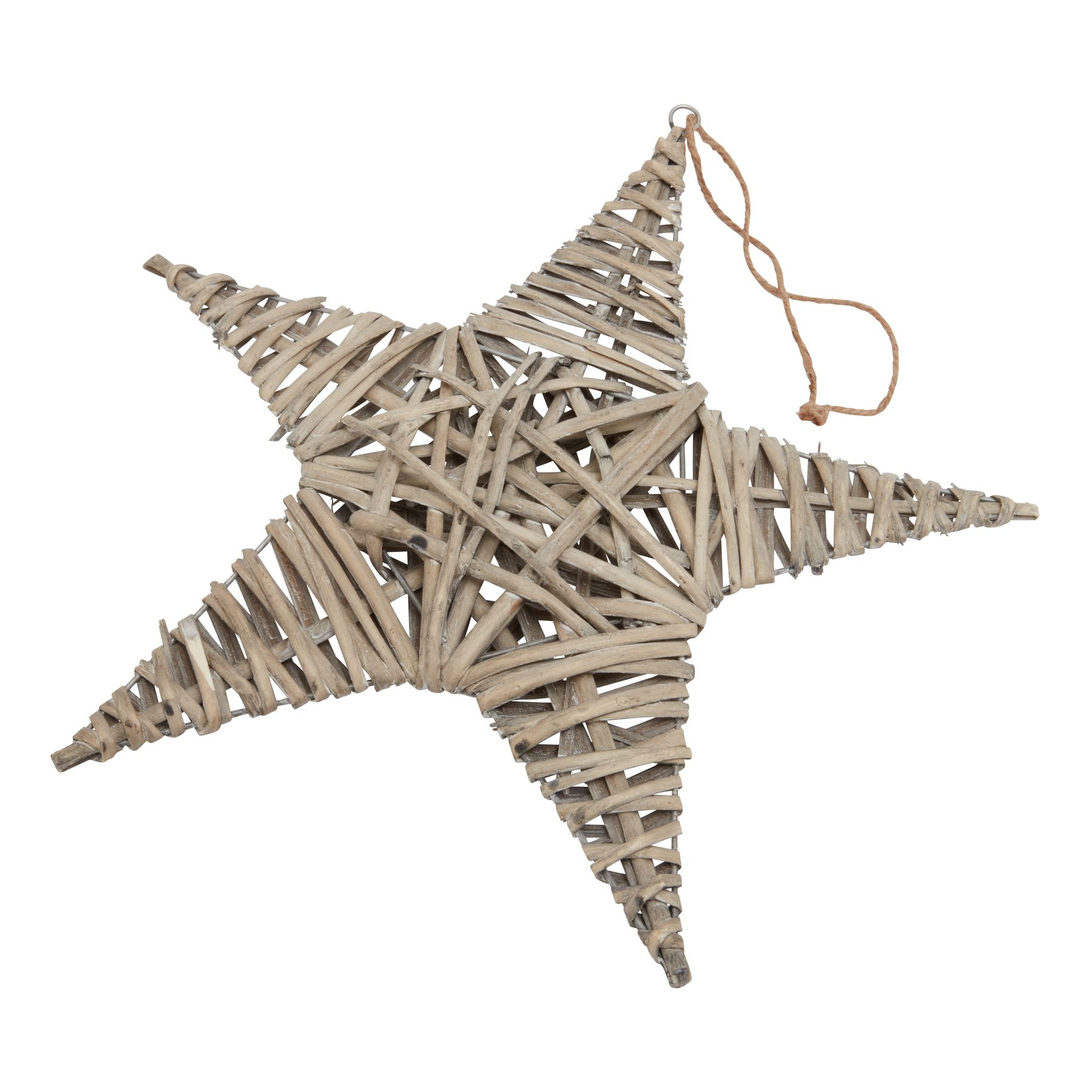 The Noel Collection Large Wicker Star Decoration - Image 2
