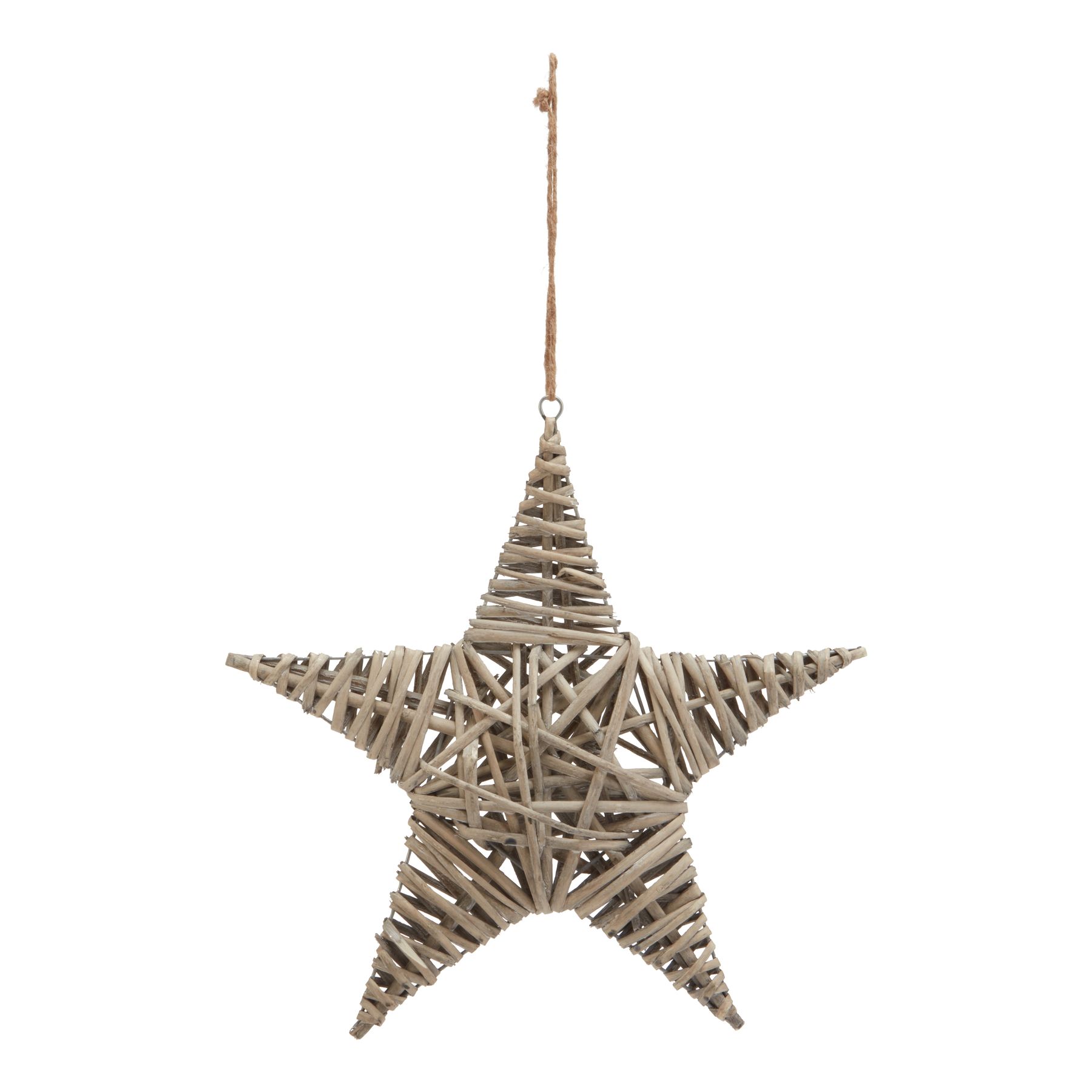 The Noel Collection Large Wicker Star Decoration - Image 1