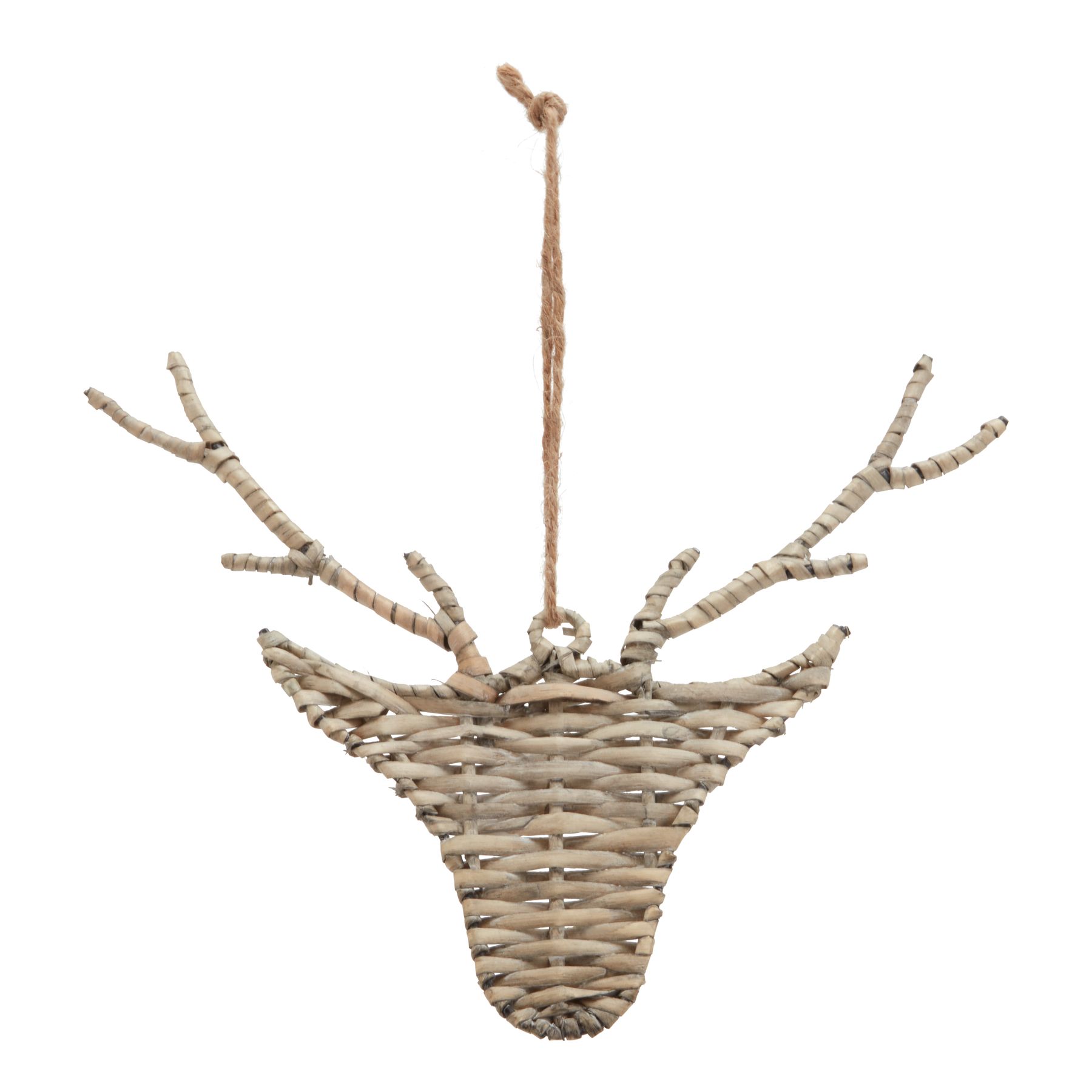 The Noel Collection Wicker Hanging Reindeer - Image 1