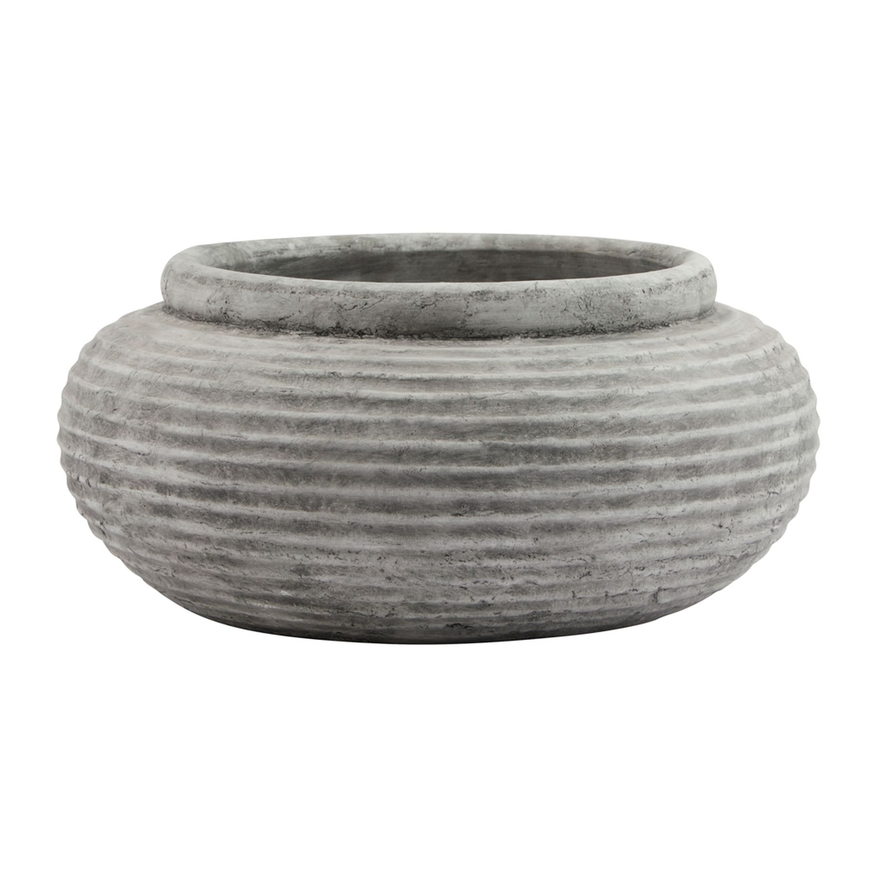 Athena Round Ribbed Planter - Image 1