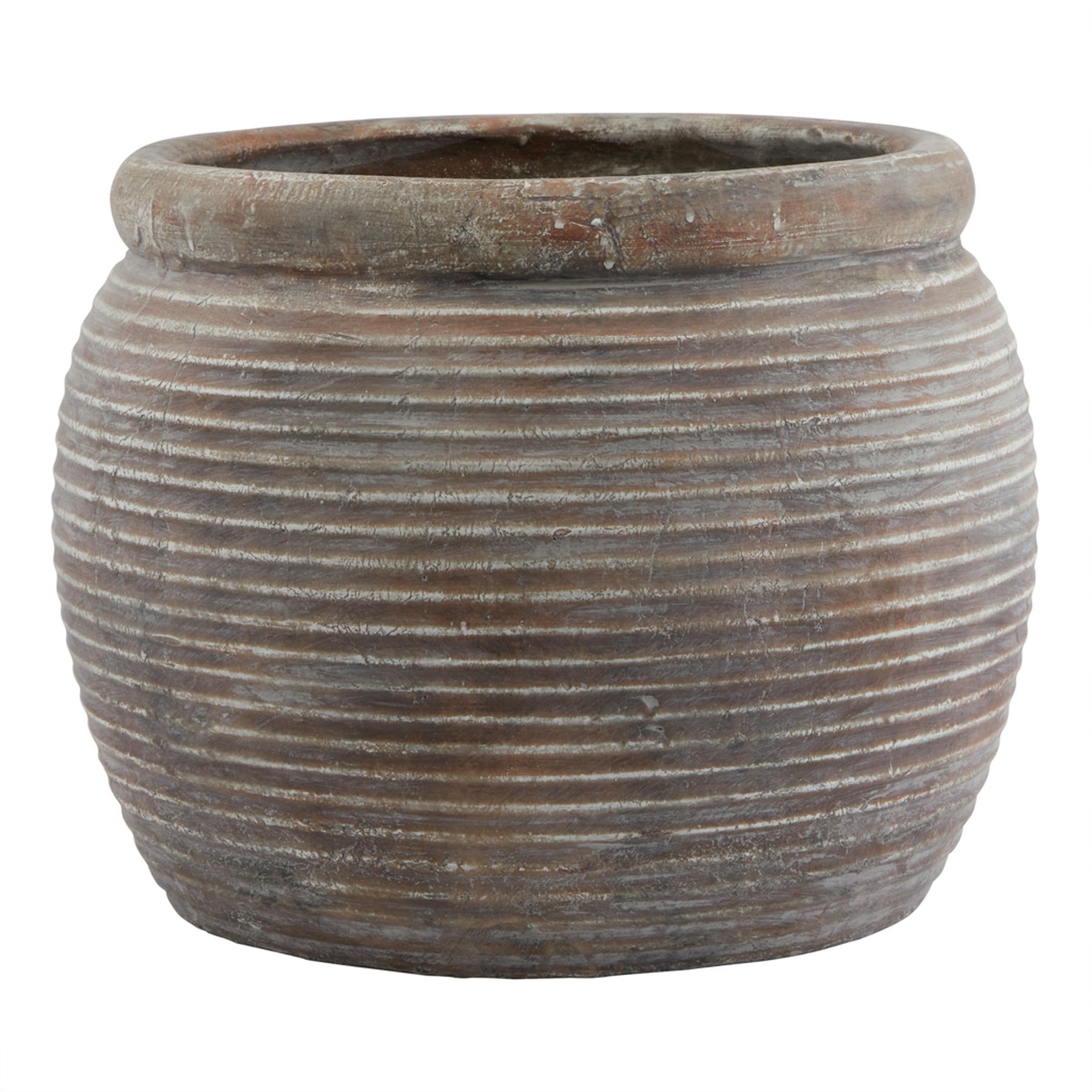 Siena Brown   Rimmed Large Plant Pot - Image 1