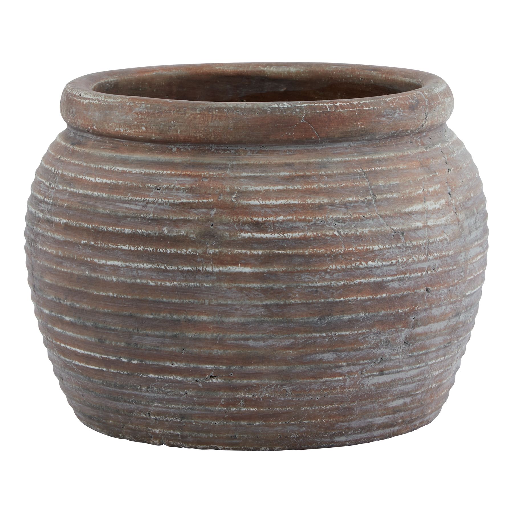 Siena Brown  Diameter Rimmed Plant Pot - Image 1