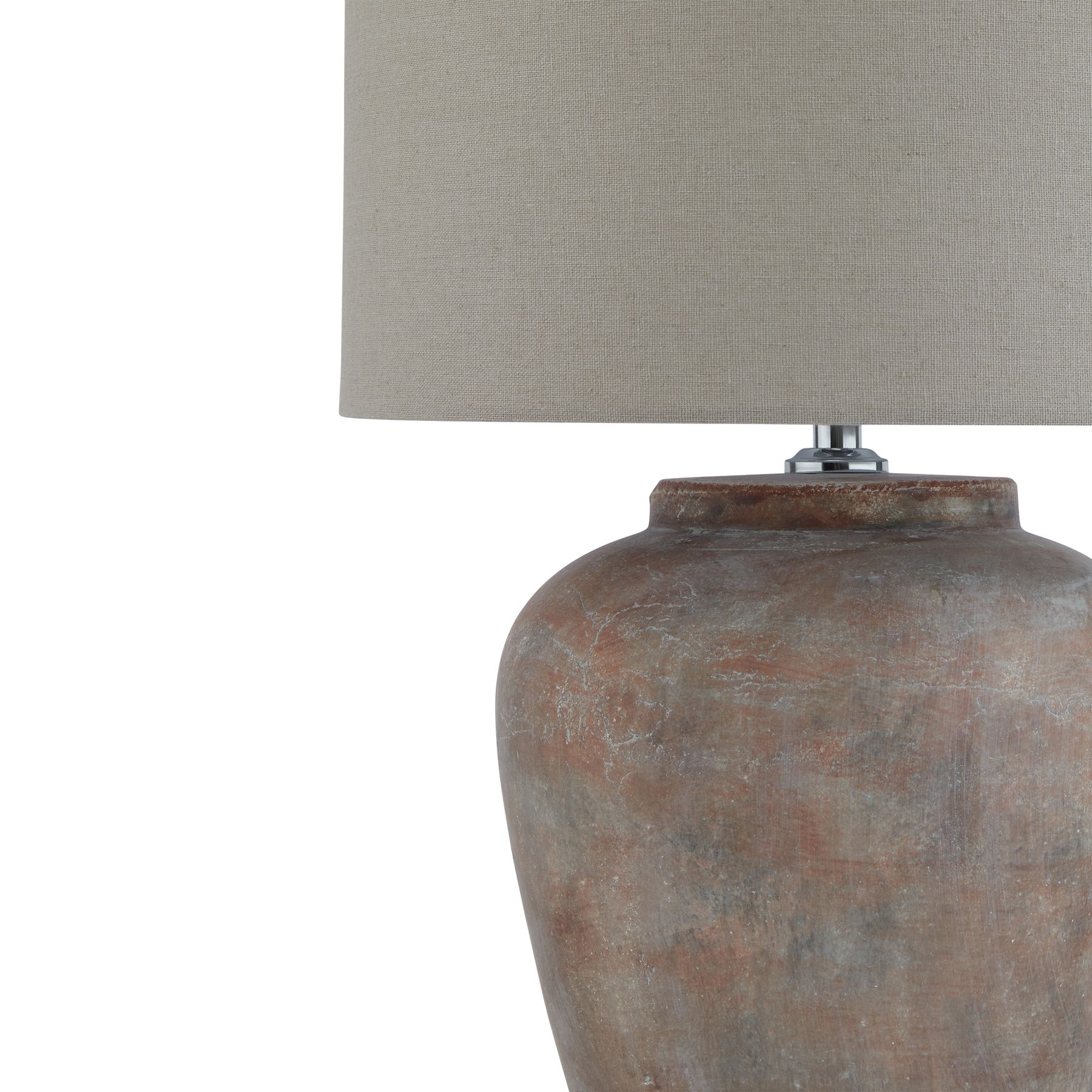 Siena Brown Table Lamp With Linen Shade - Image 2