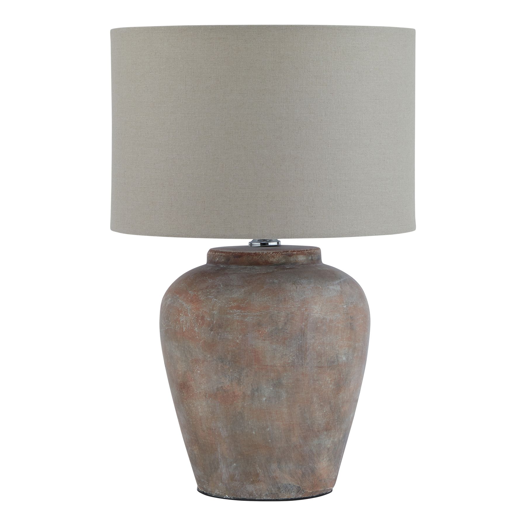 Siena Brown Table Lamp With Linen Shade - Image 1