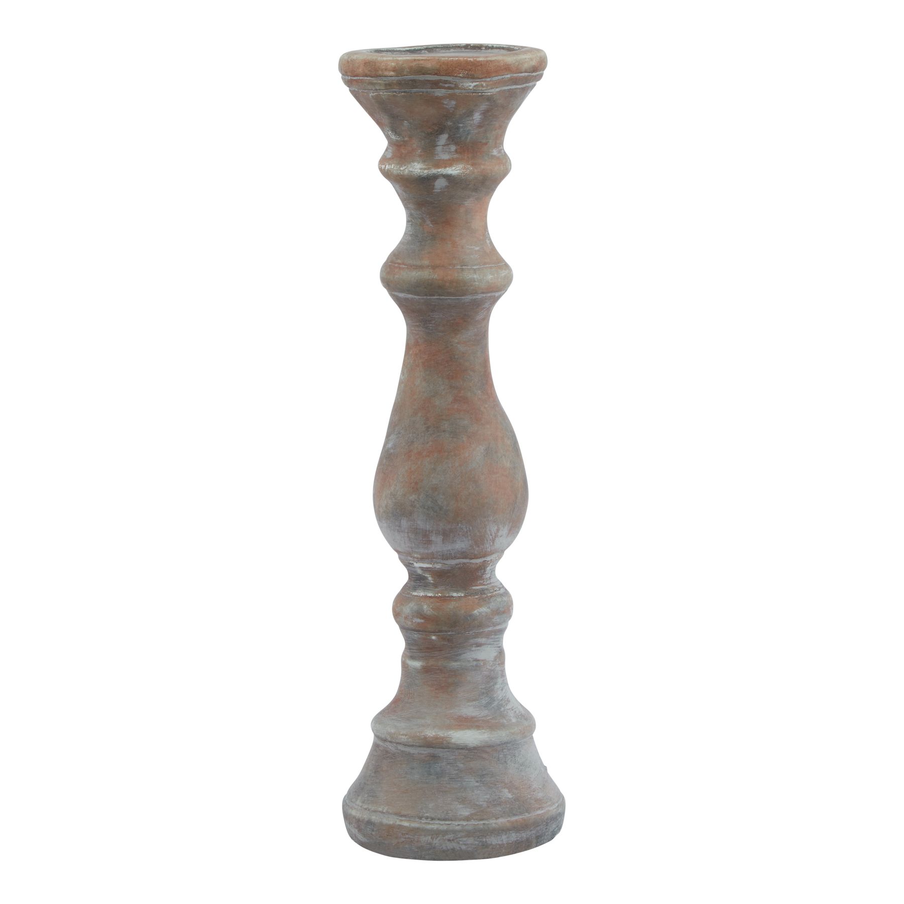 Siena Large Brown  Column Candle Holder - Image 1