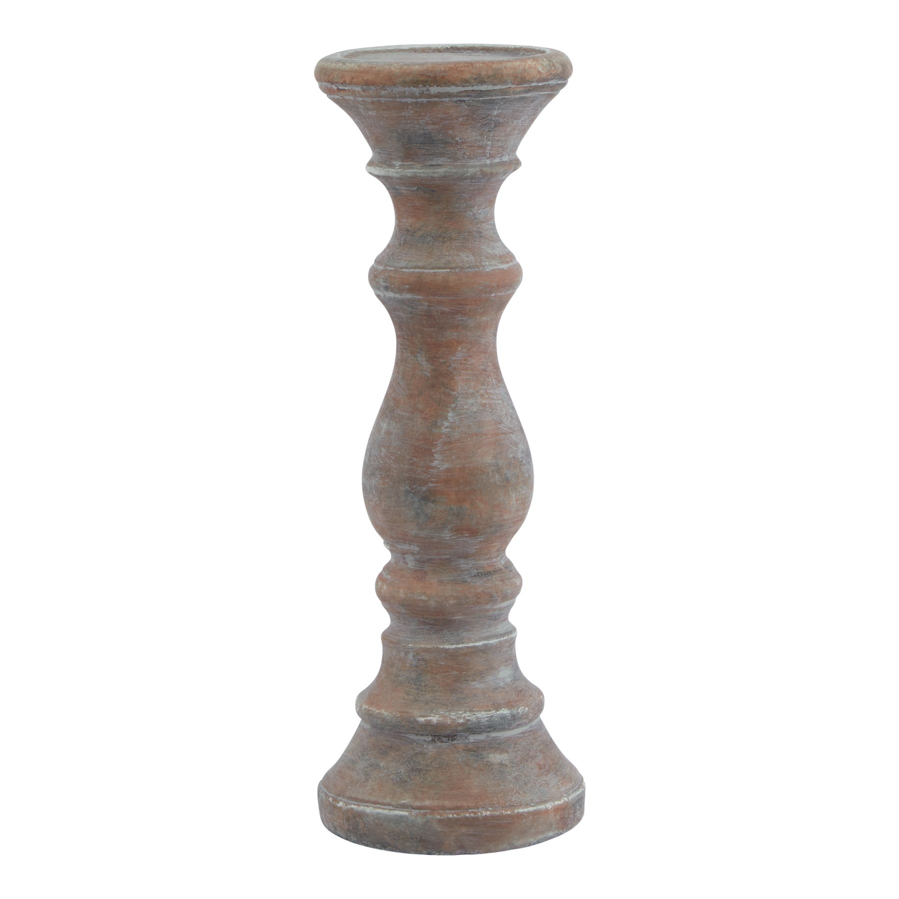 Siena Brown  Column Candle Holder - Image 1