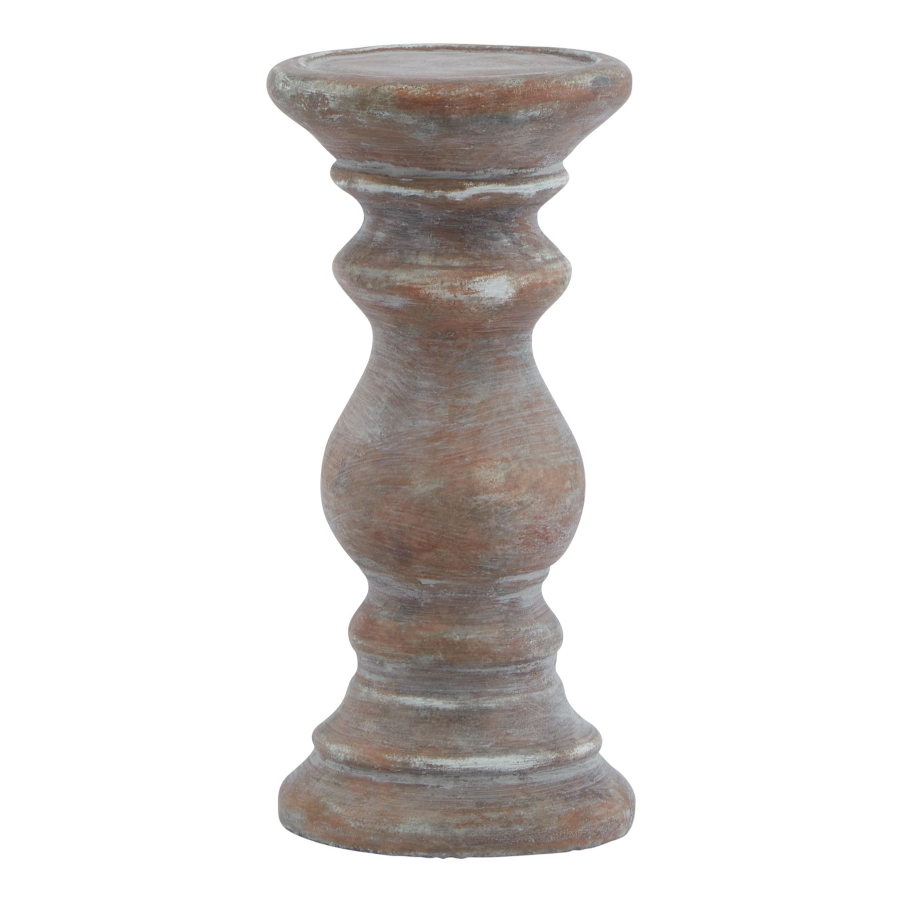 Siena Small Brown  Column Candle Holder - Image 1