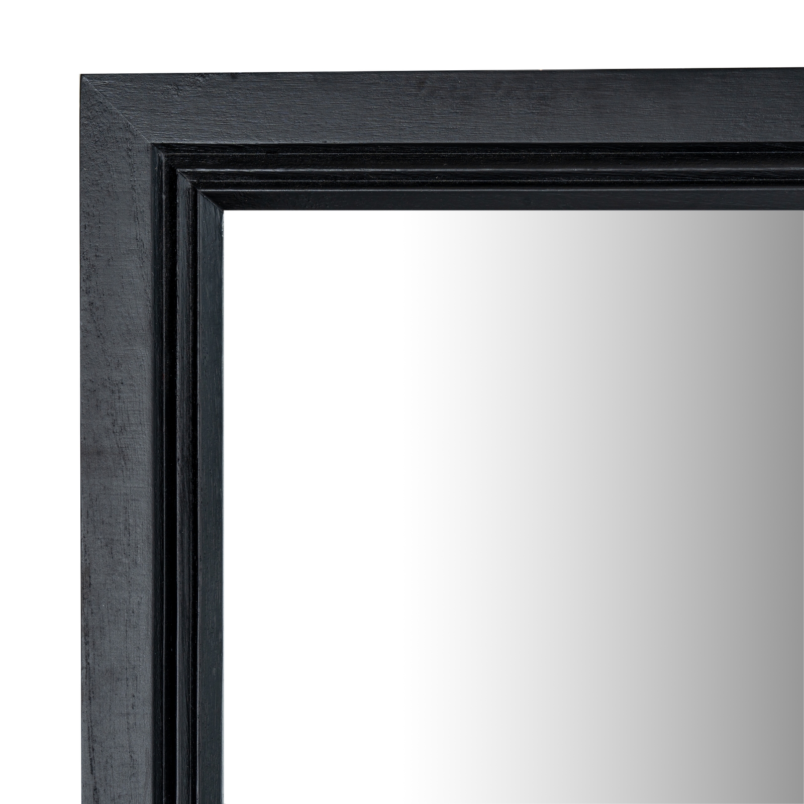 Black Wood Large Window Mirror - Image 3