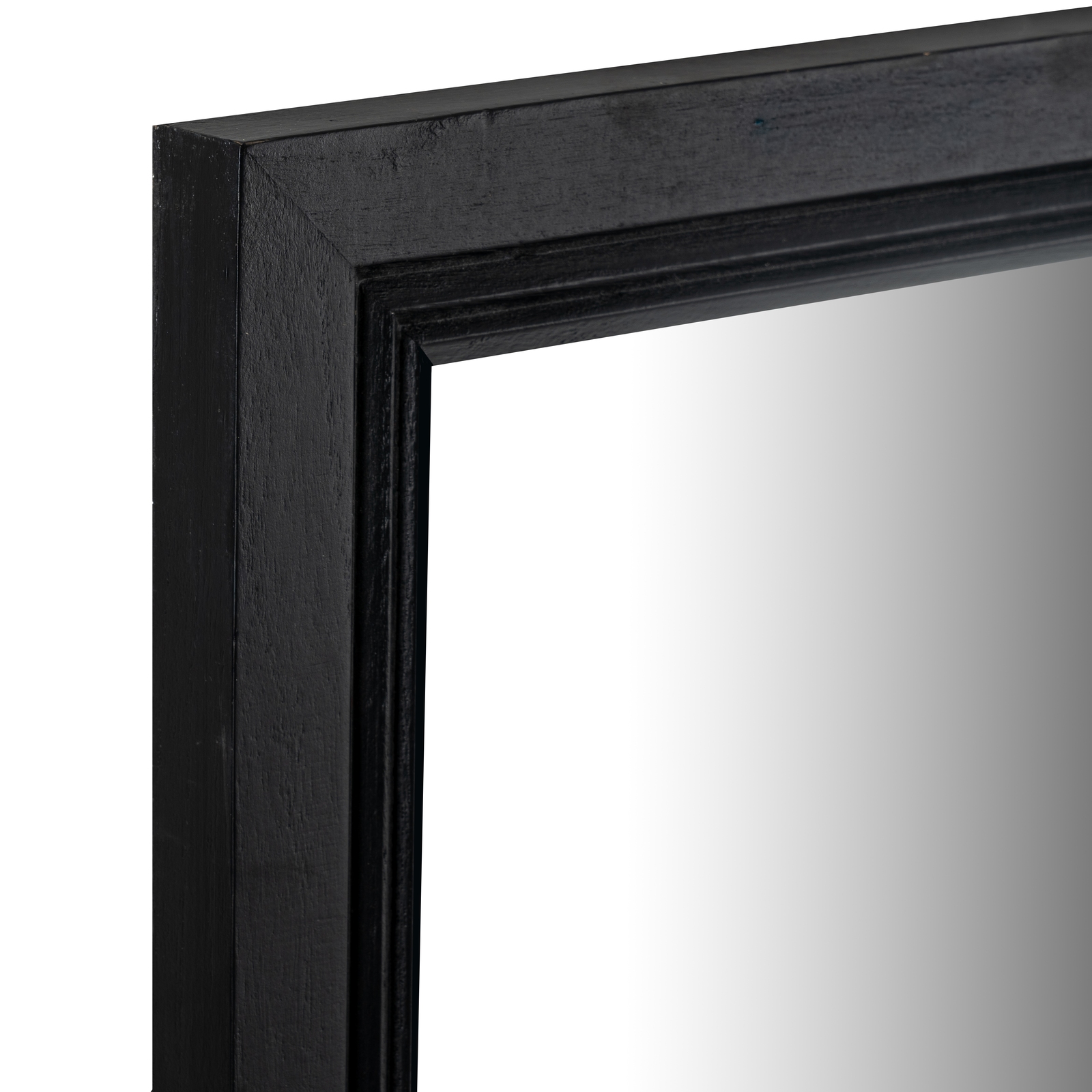 Black Wood Large Window Mirror - Image 4