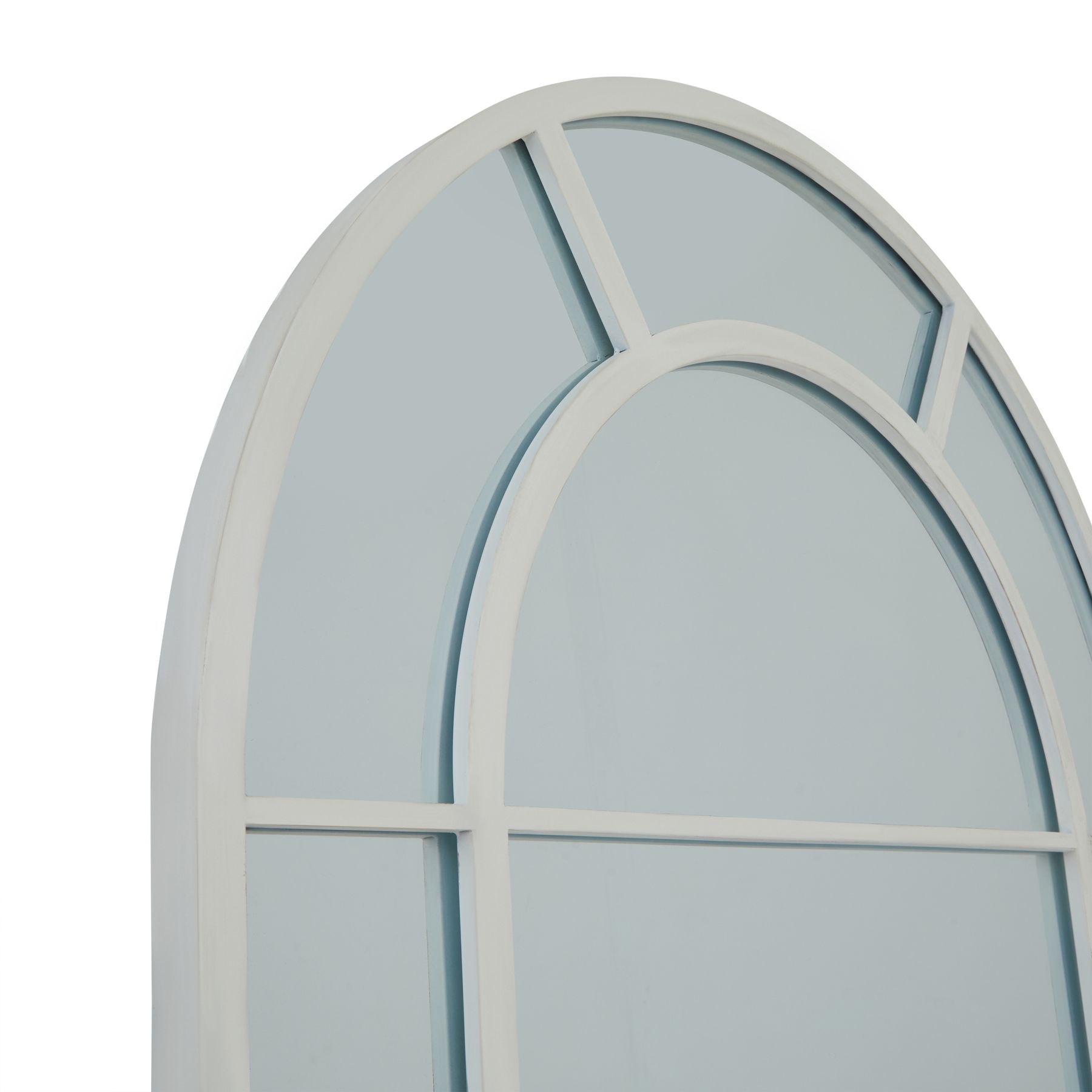 White Large Arched Window Mirror - Image 2