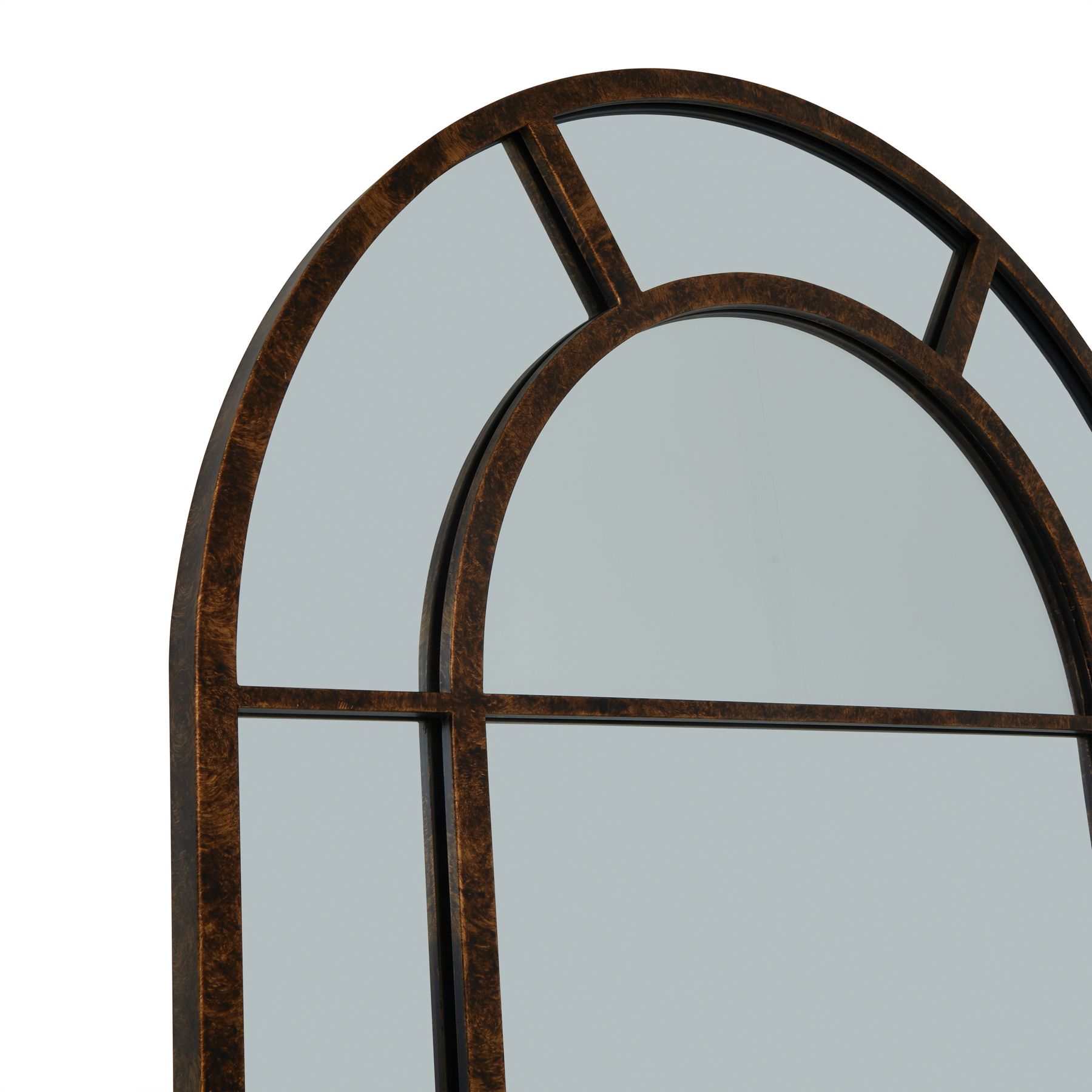 Rust Effect Large Arched Window Mirror - Image 2