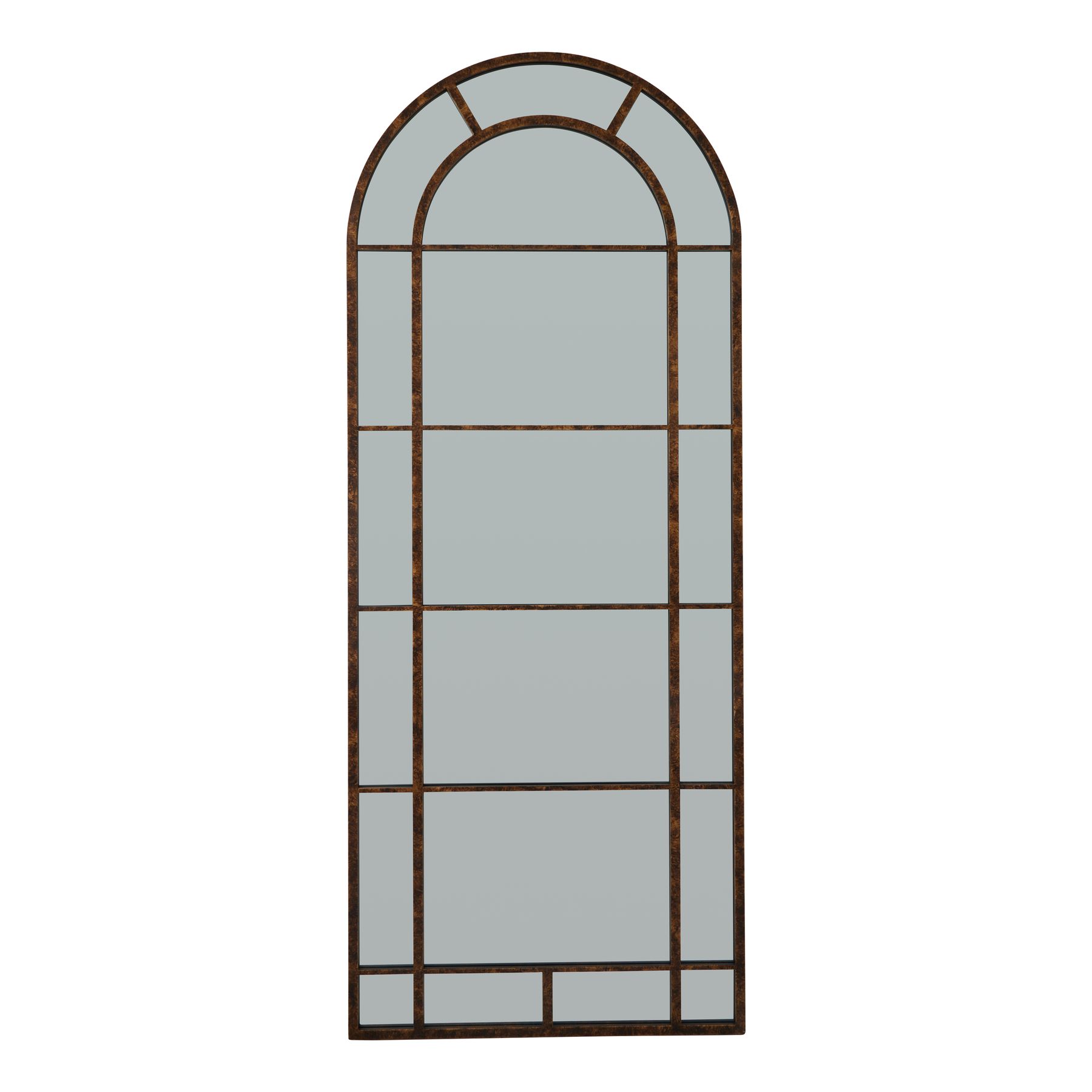 Rust Effect Large Arched Window Mirror - Image 1