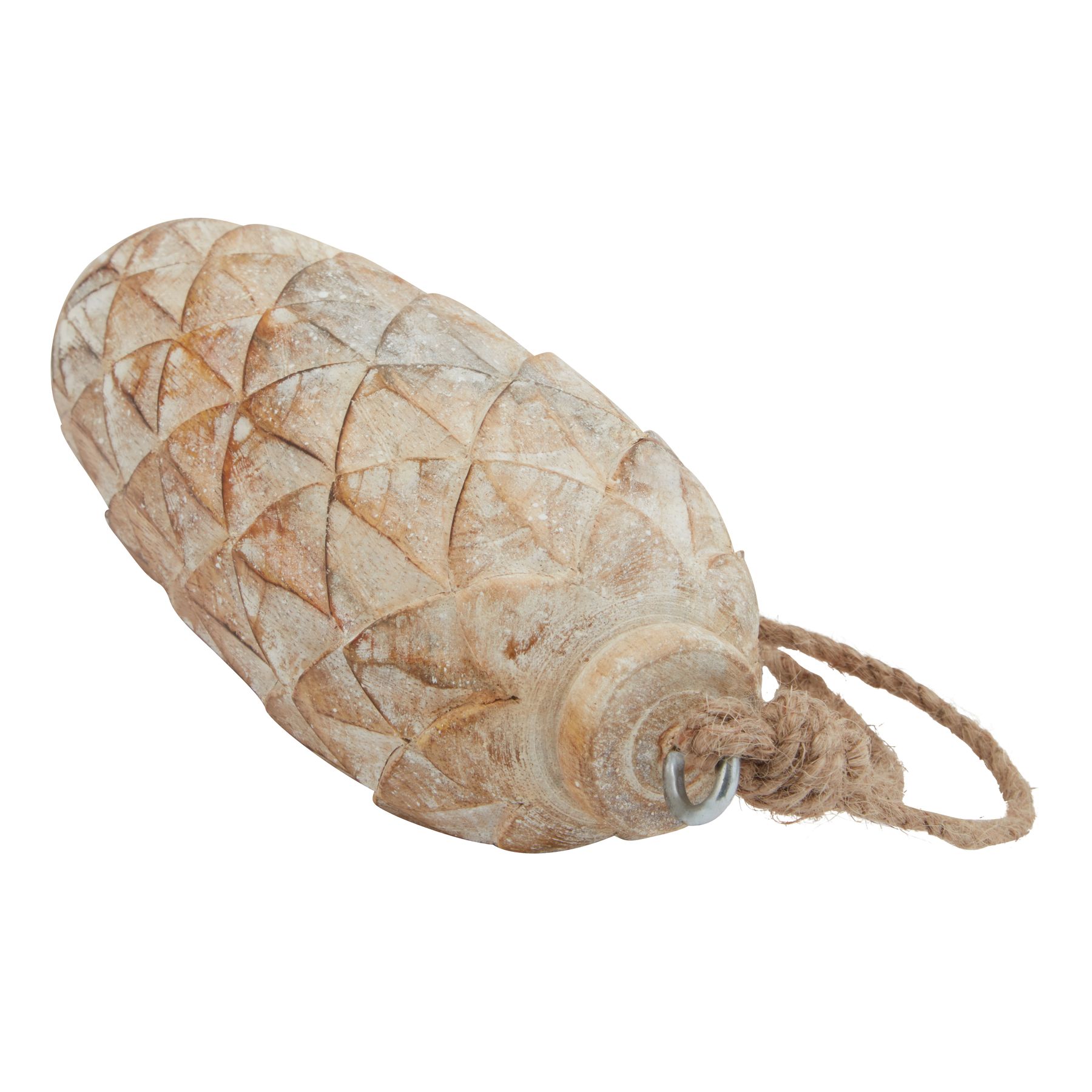 Antique White Wash Large Pine Cone Bauble - Image 2