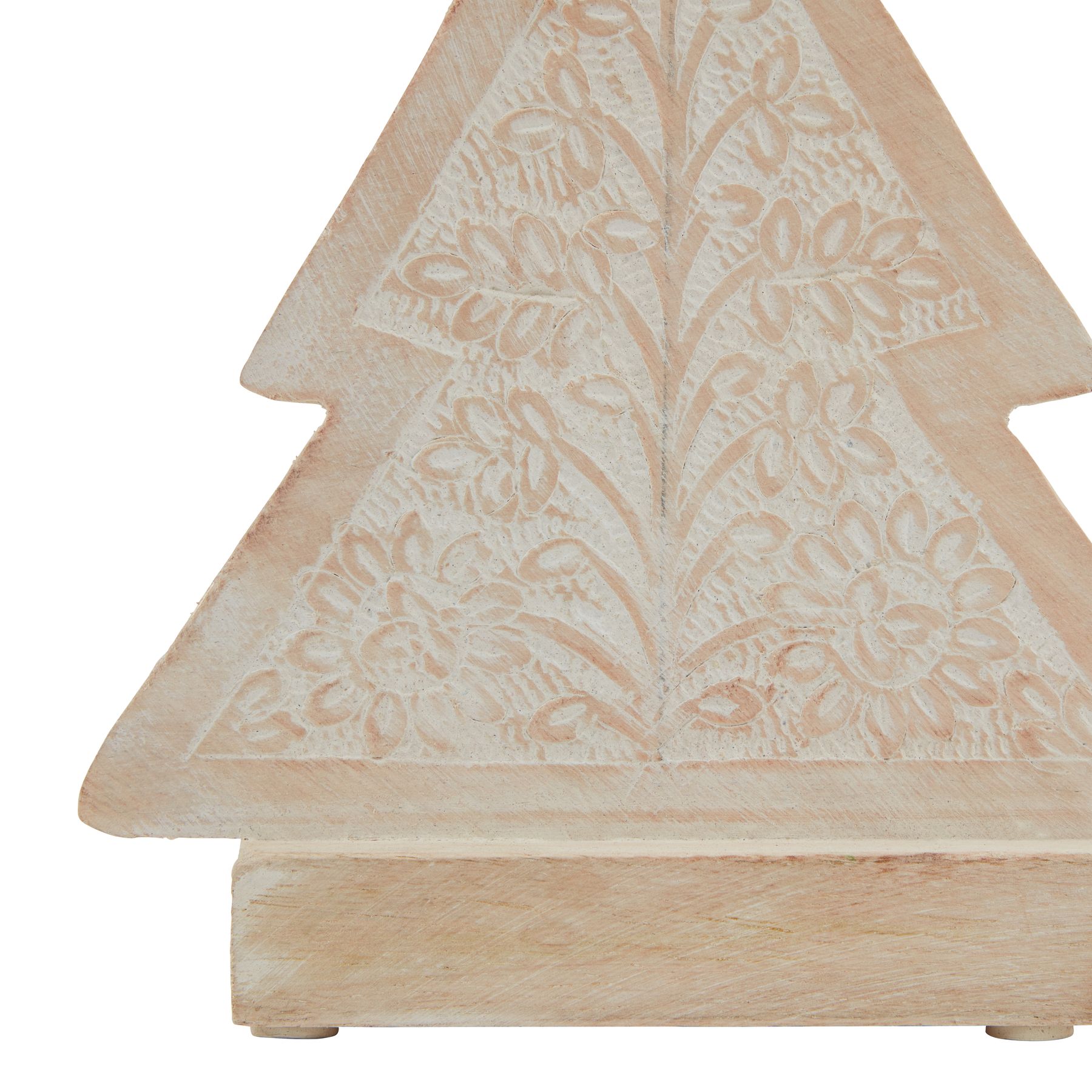 White Wash Collection Wooden Patterned Decorative Tree - Image 2