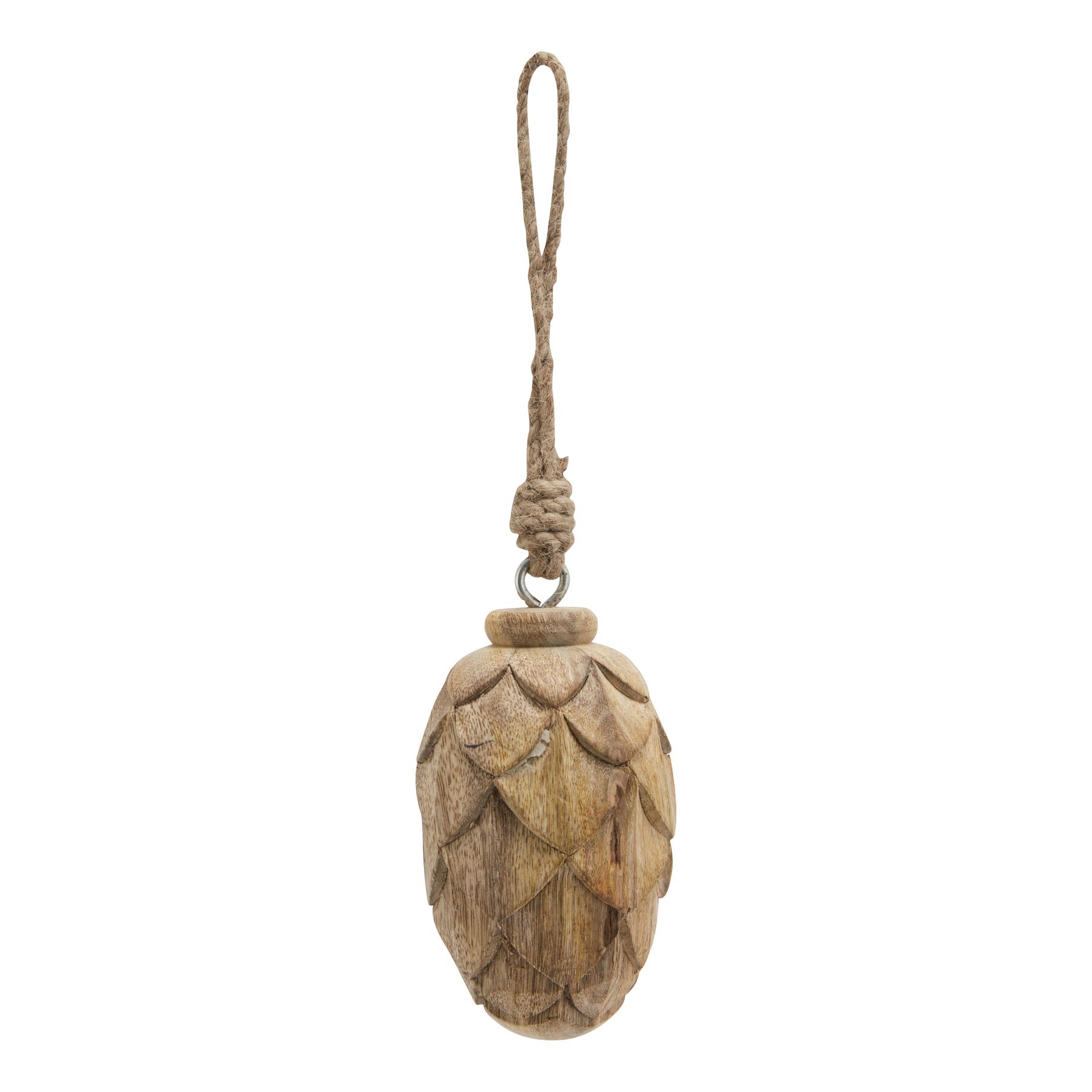 Natural Small Wooden Pine Cone Bauble - Image 1
