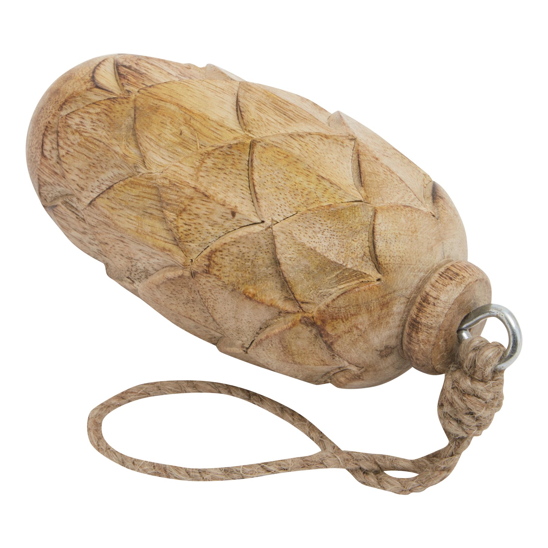 Natural Wooden Pine Cone Bauble - Image 2