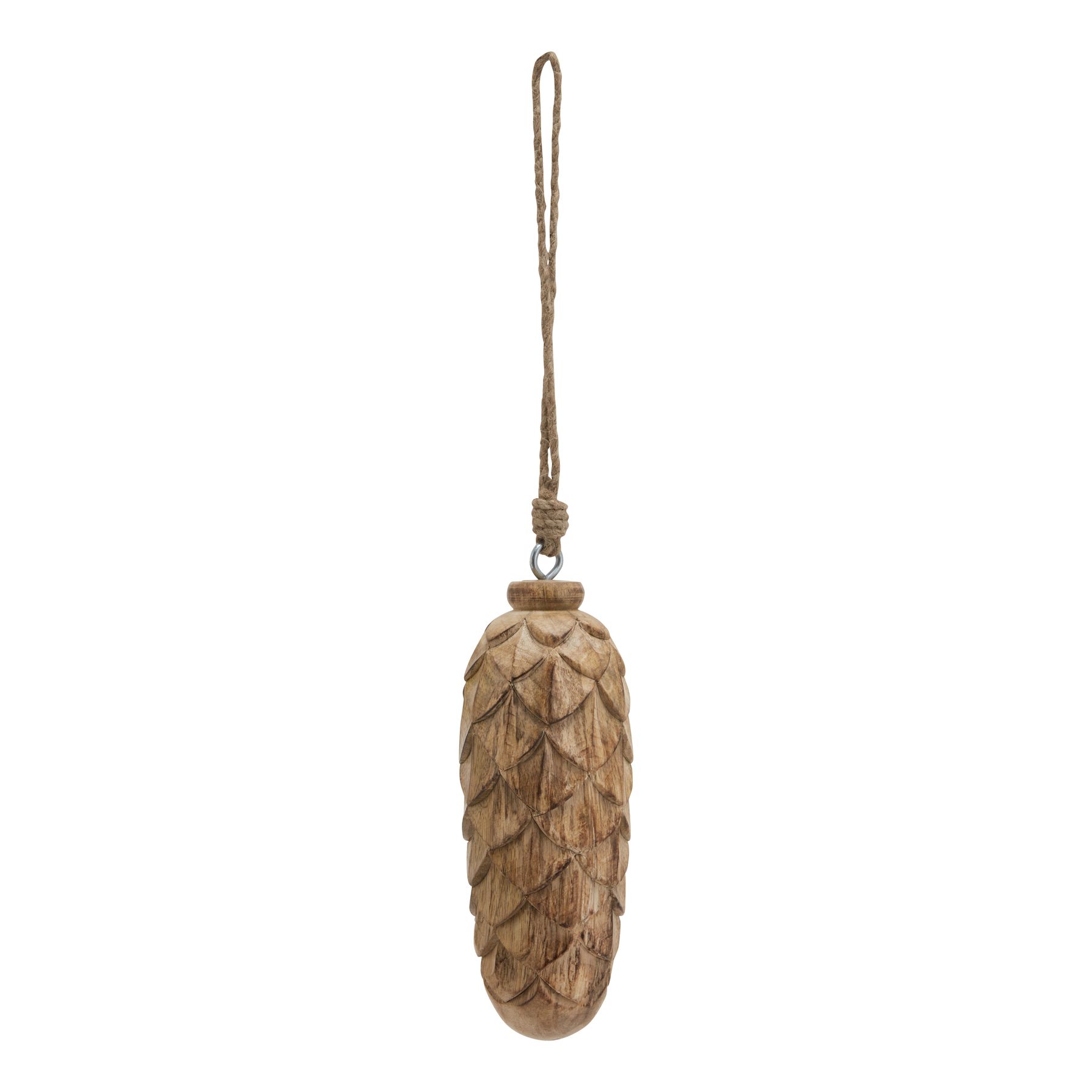 Natural Large Wooden Pine Cone Bauble - Image 1
