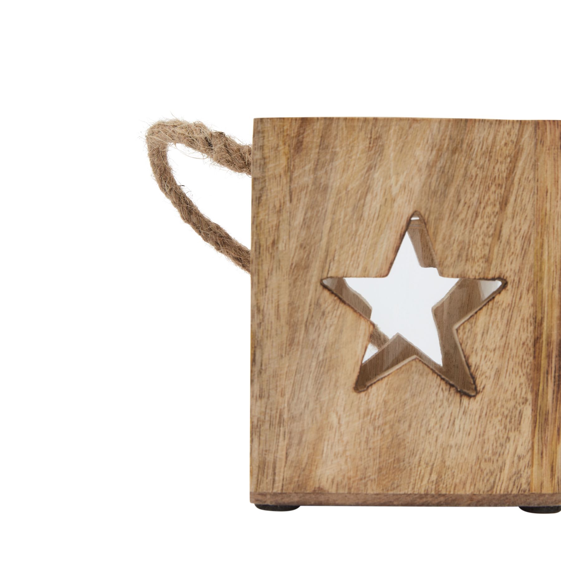 Natural Wooden Small Star Tealight Candle Holder - Image 3