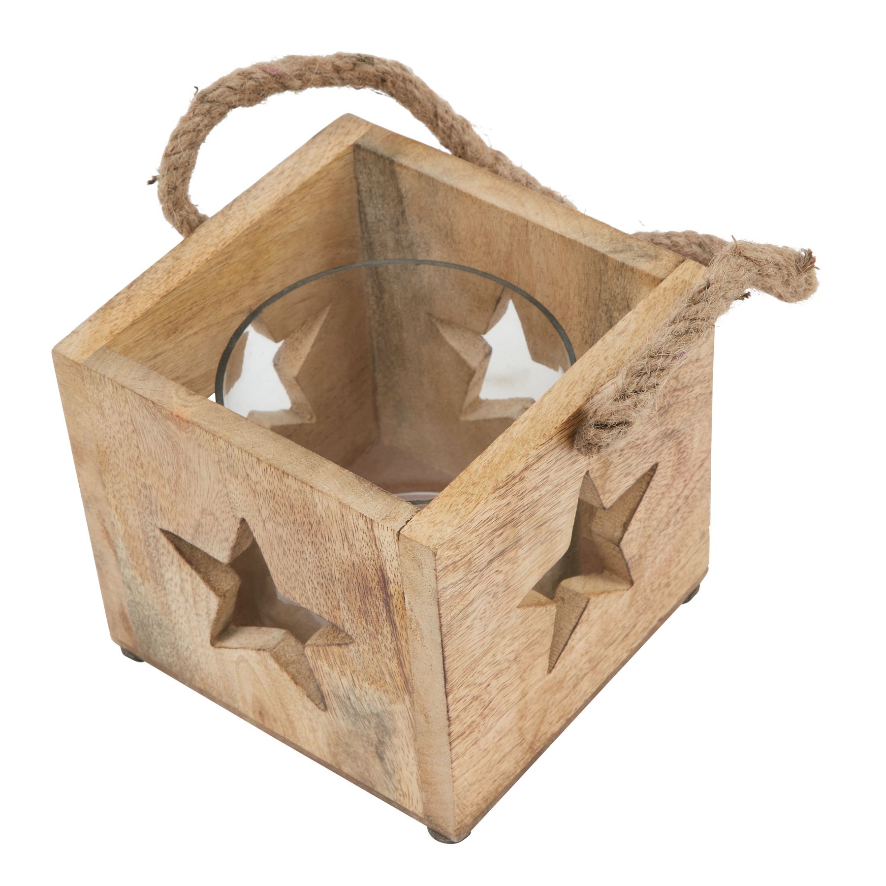 Natural Wooden Star Tealight Candle Holder - Image 2