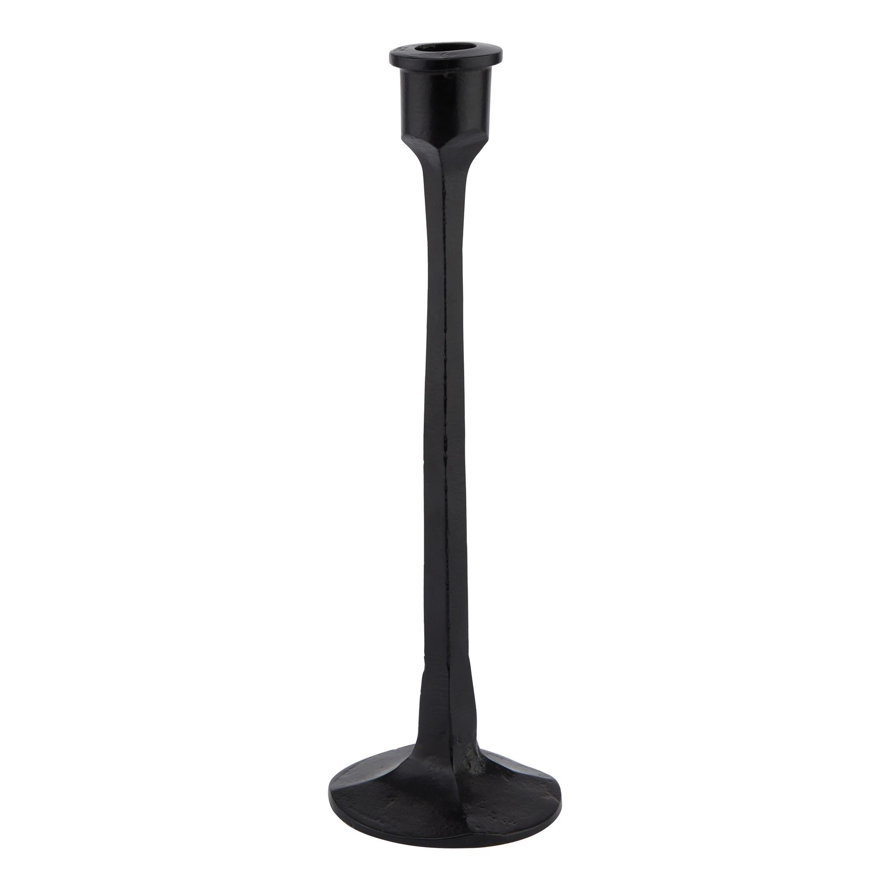 Minimalist Black Metal Dinner Candle Holder Wholesale by Hill Interiors