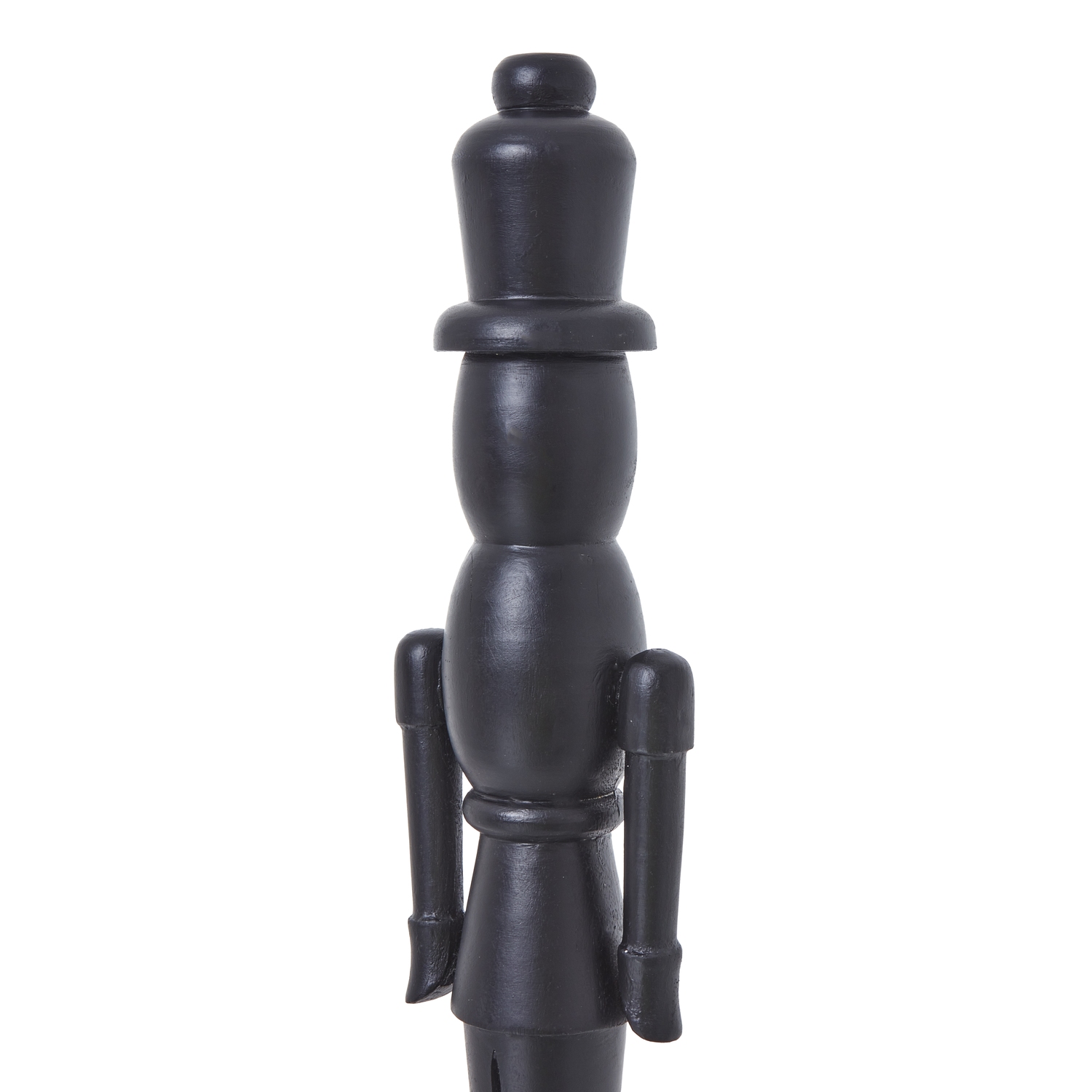 Minimalist Black Wooden Nutcracker Decoration - Image 2