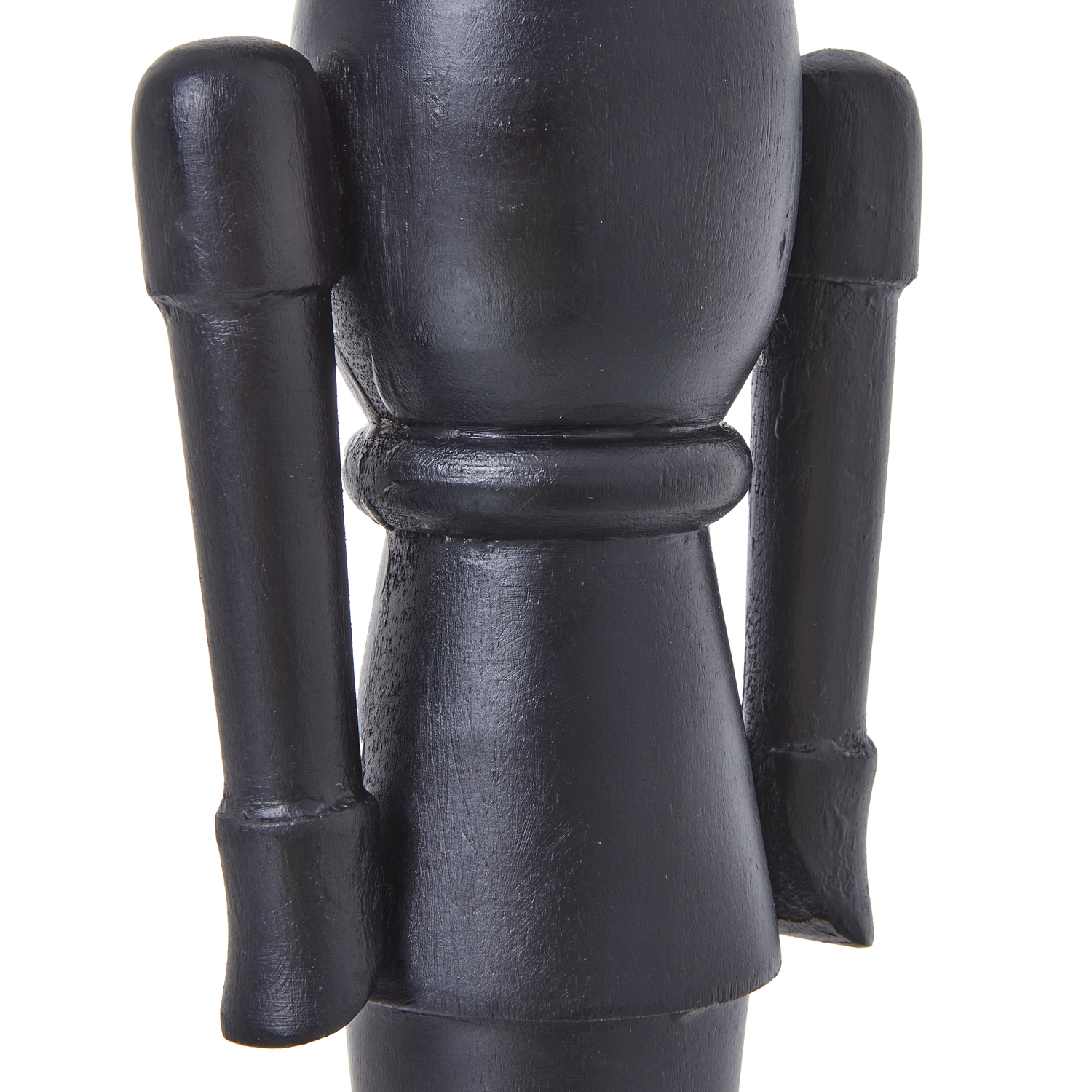 Minimalist Black Wooden Nutcracker Decoration - Image 3