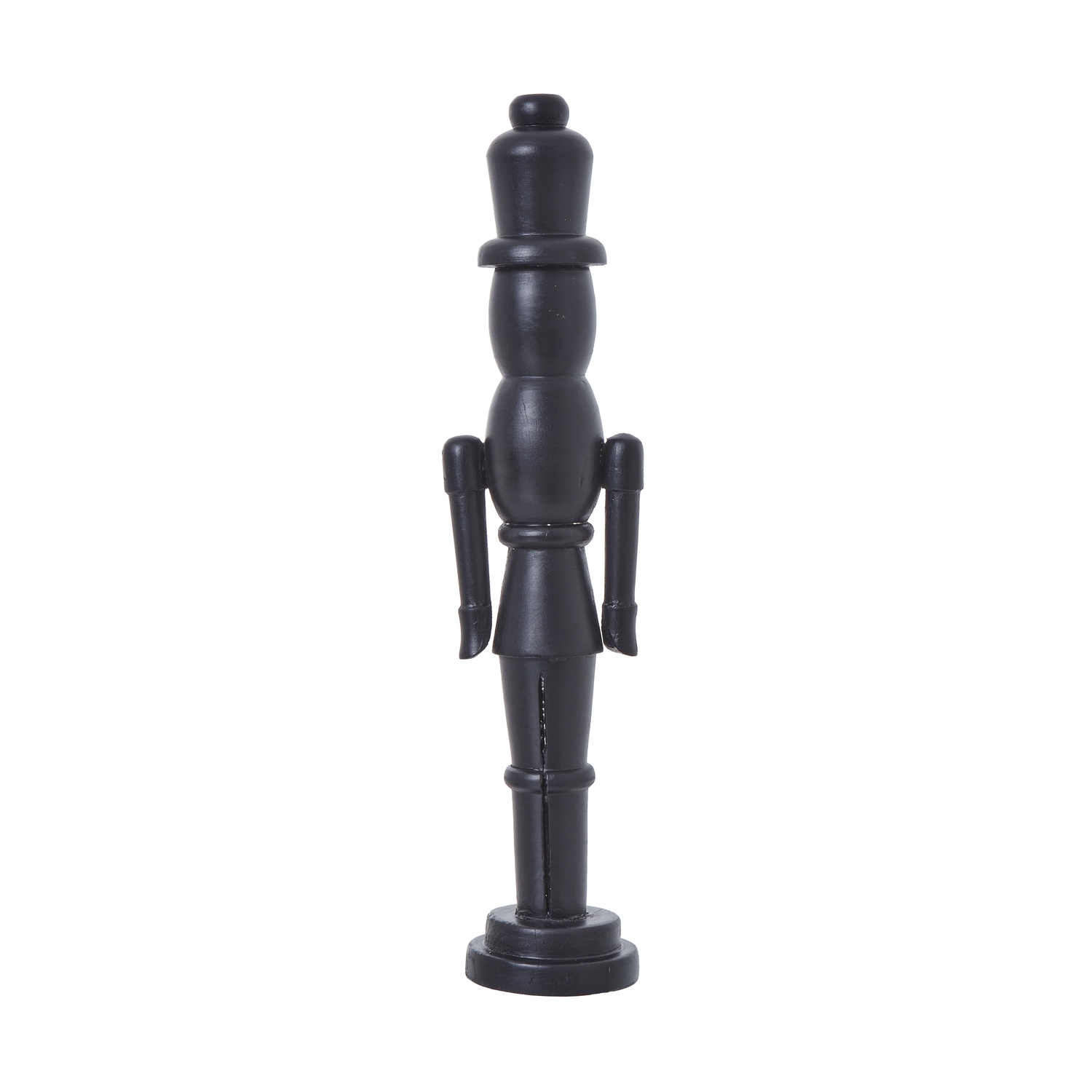 Minimalist Black Wooden Nutcracker Decoration - Image 1