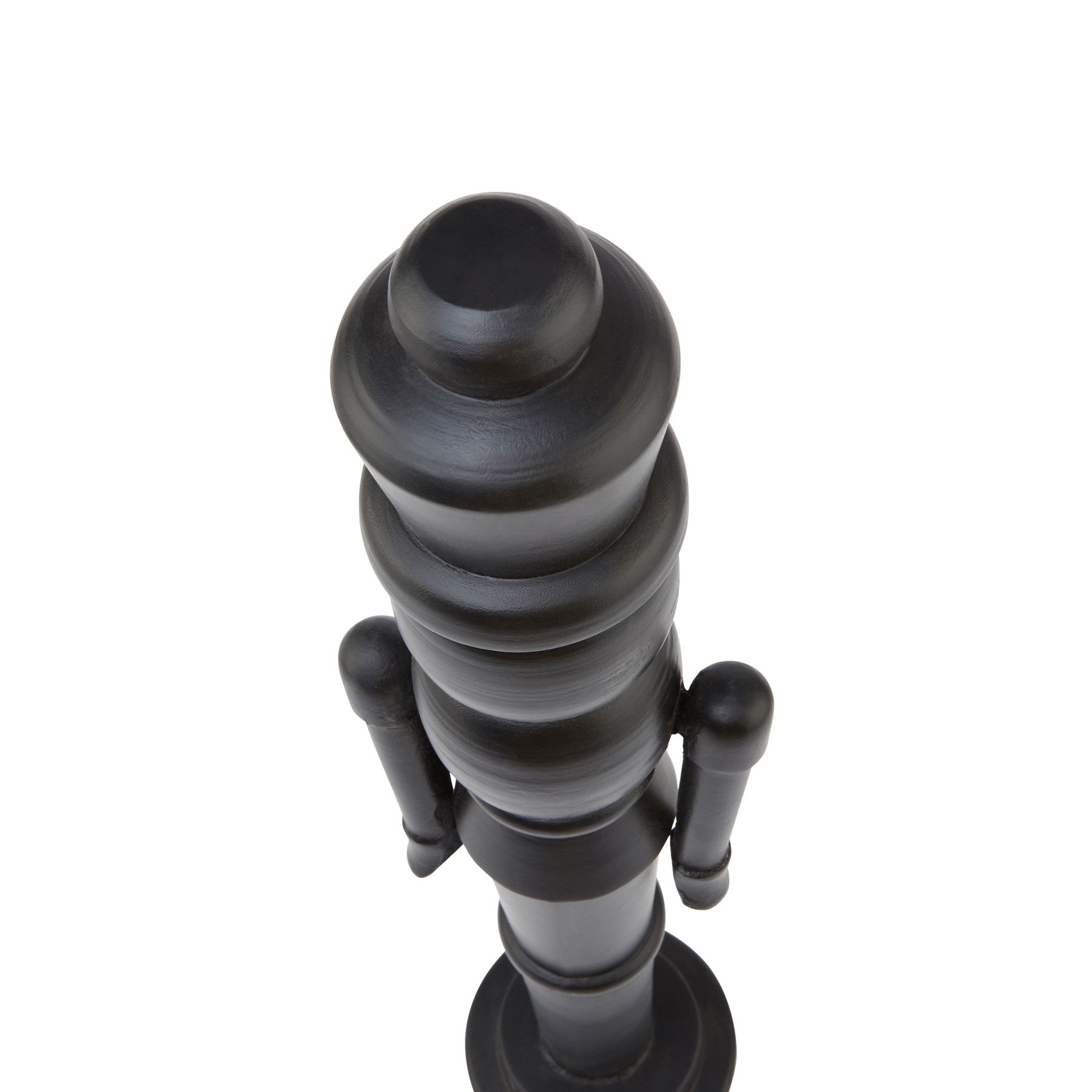 Minimalist Black Wooden Large Nutcracker Decoration - Image 2