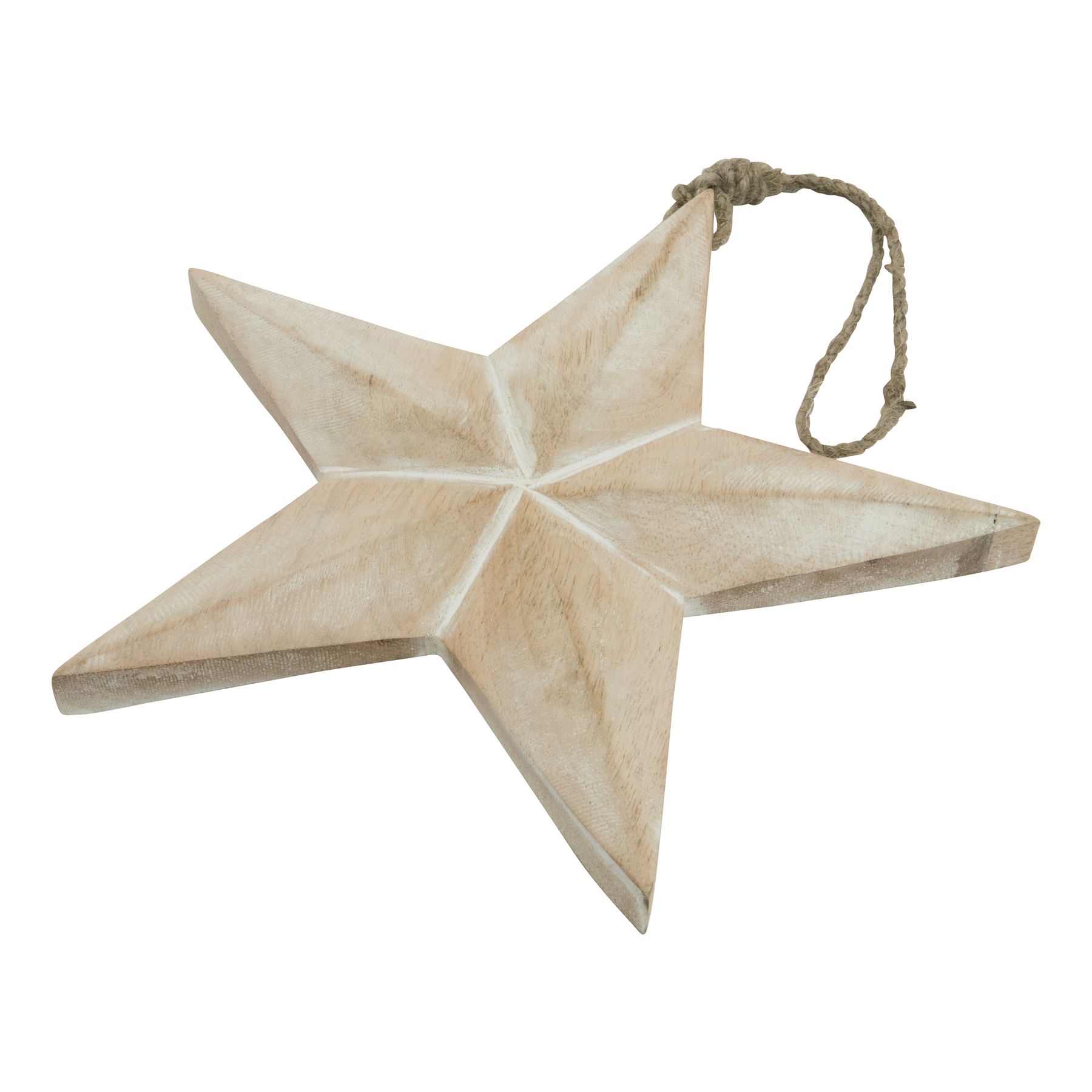 White Wash Collection Hanging Star Decoration - Image 3