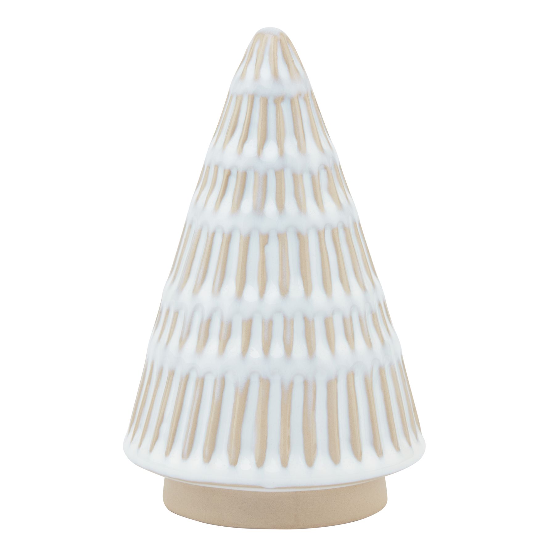 Ceramic White Christmas Tree Ornament - Image 1