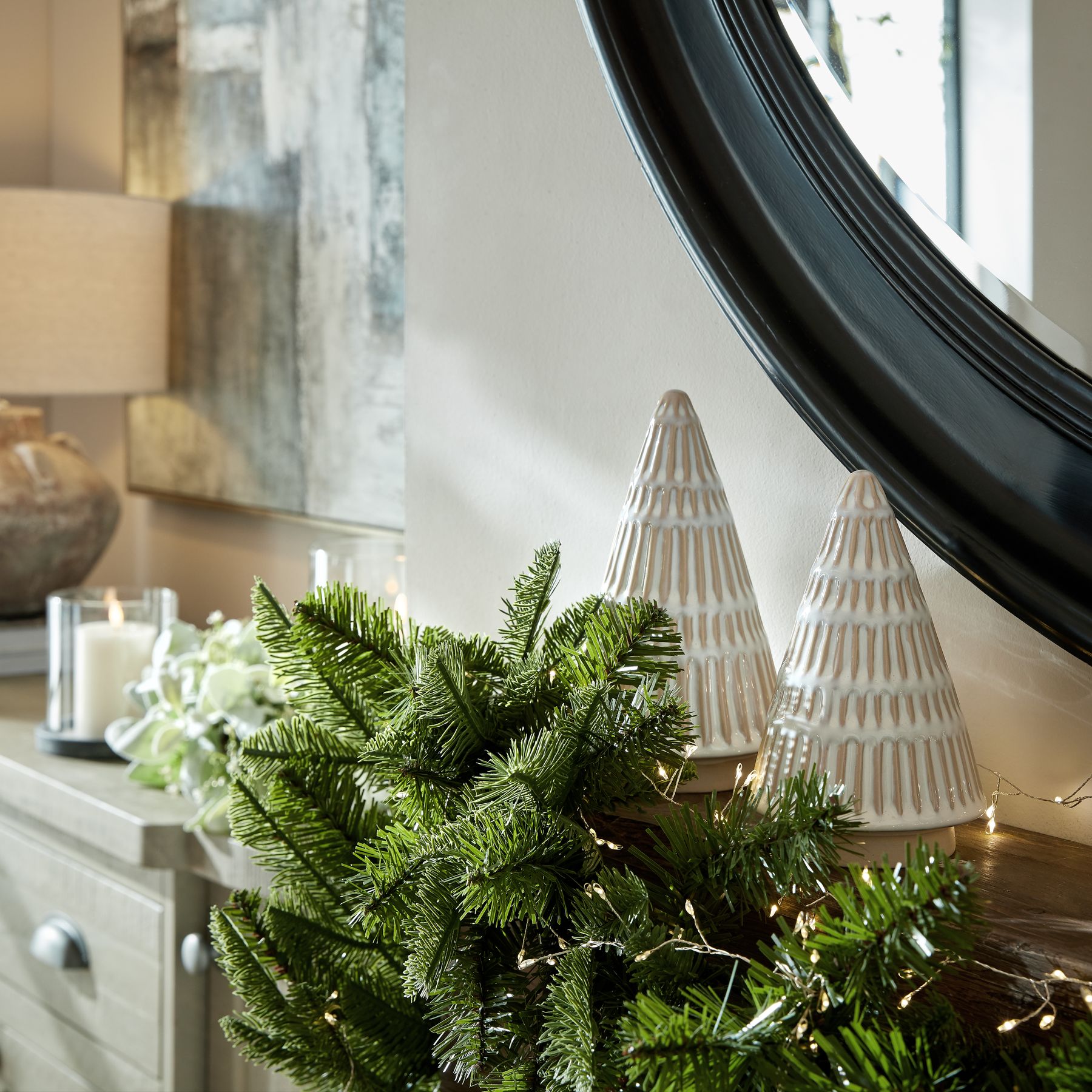 Large Ceramic White Christmas Tree Ornament - Image 4