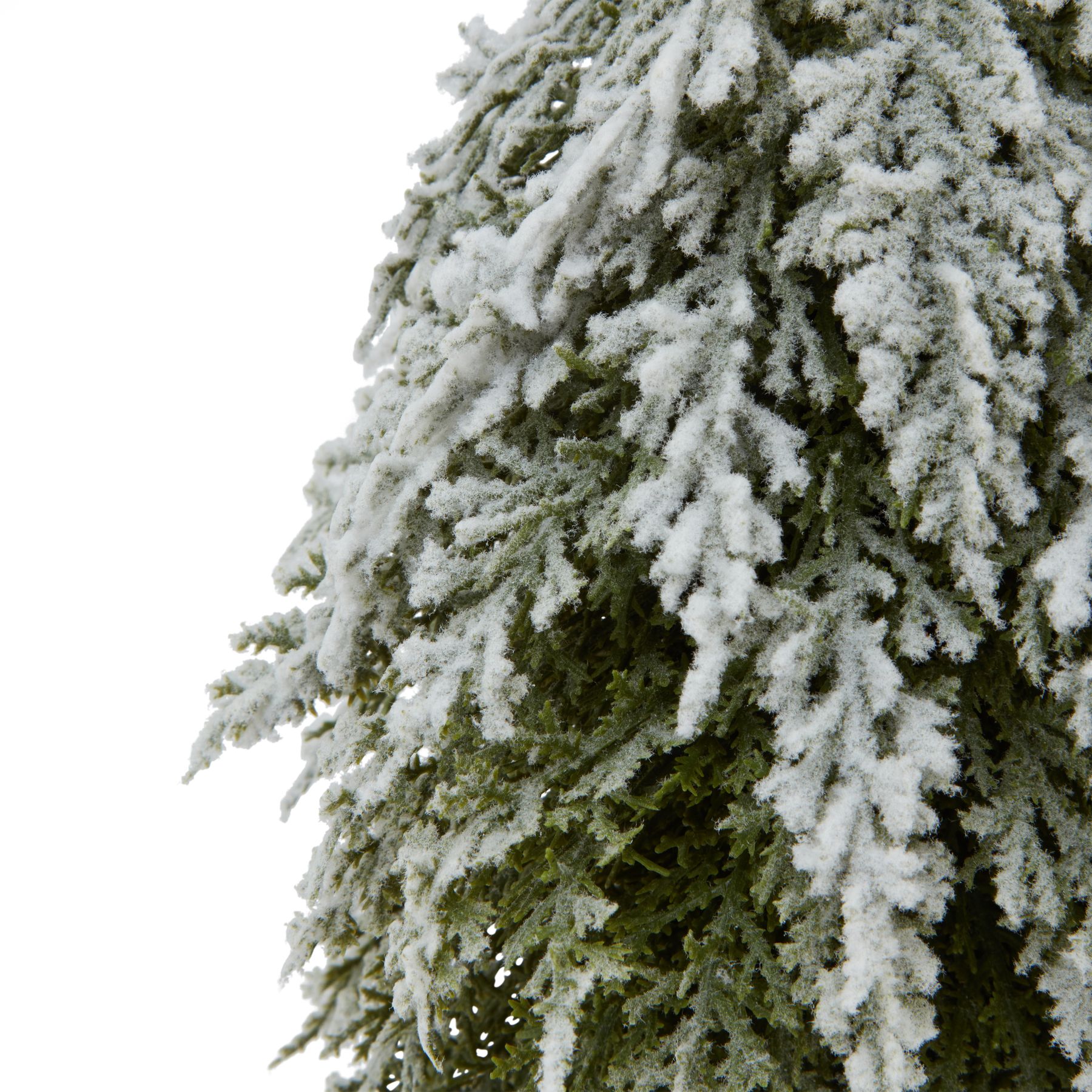 Small Snowy Fir Tree On Tall Wood Log - Image 3