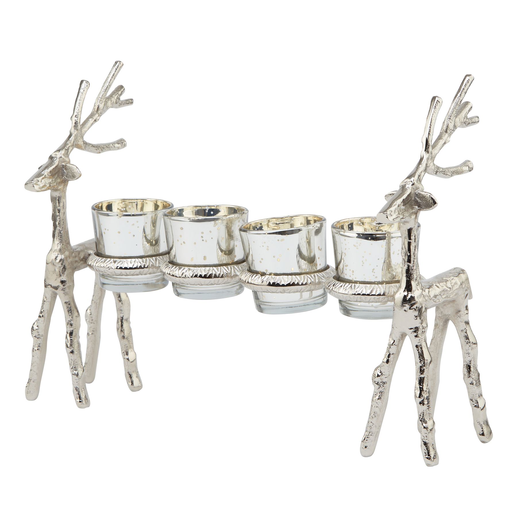 Silver Standing Stag Candle Holder Wholesale by Hill Interiors
