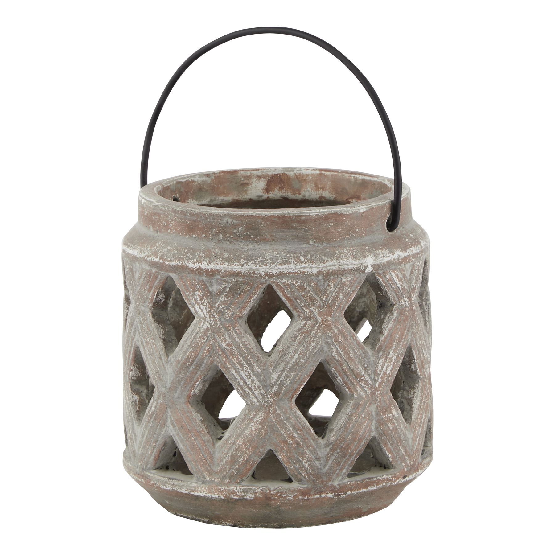 Siena Brown Lattice Lantern - Image 1