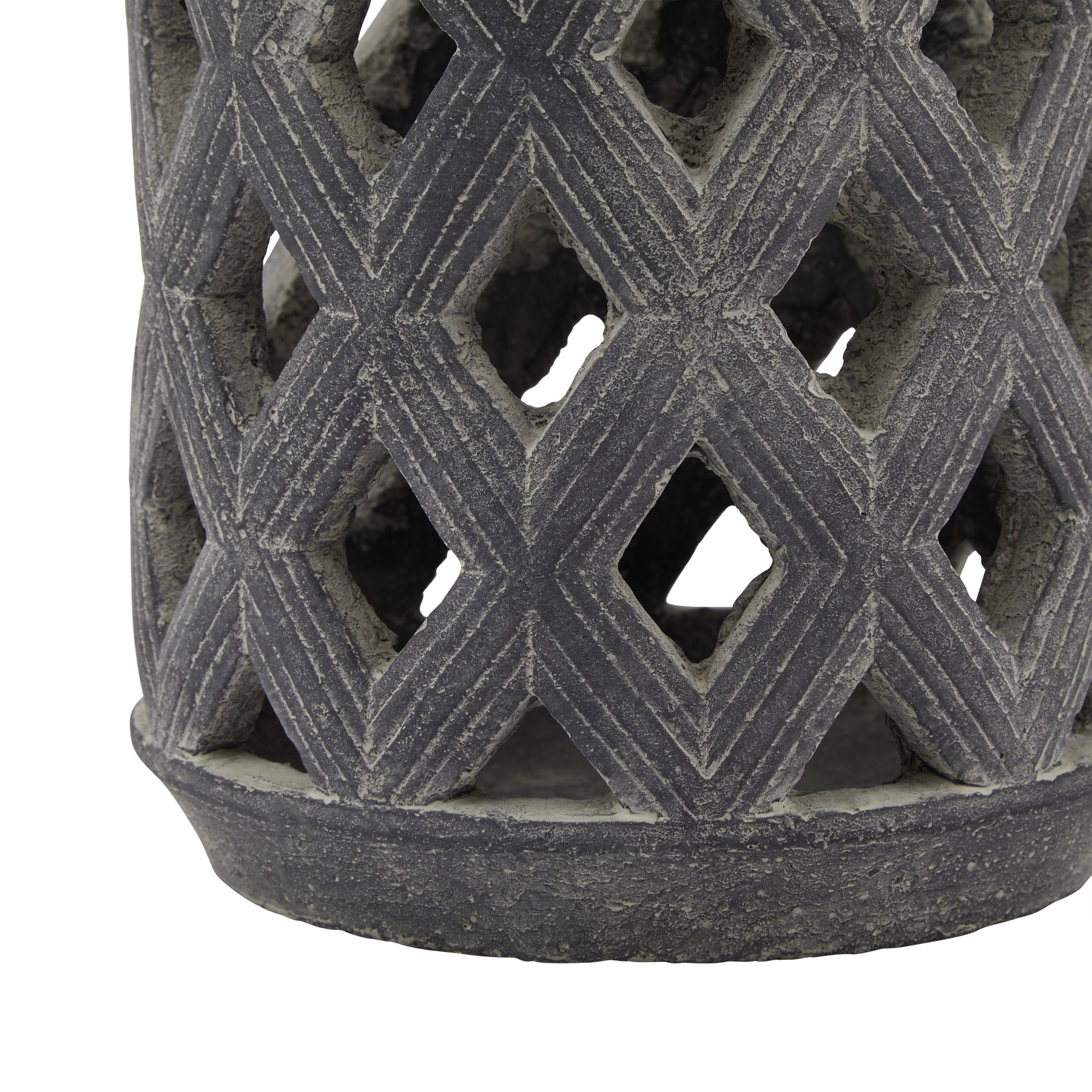 Amalfi Grey Large Lattice Lantern - Image 3