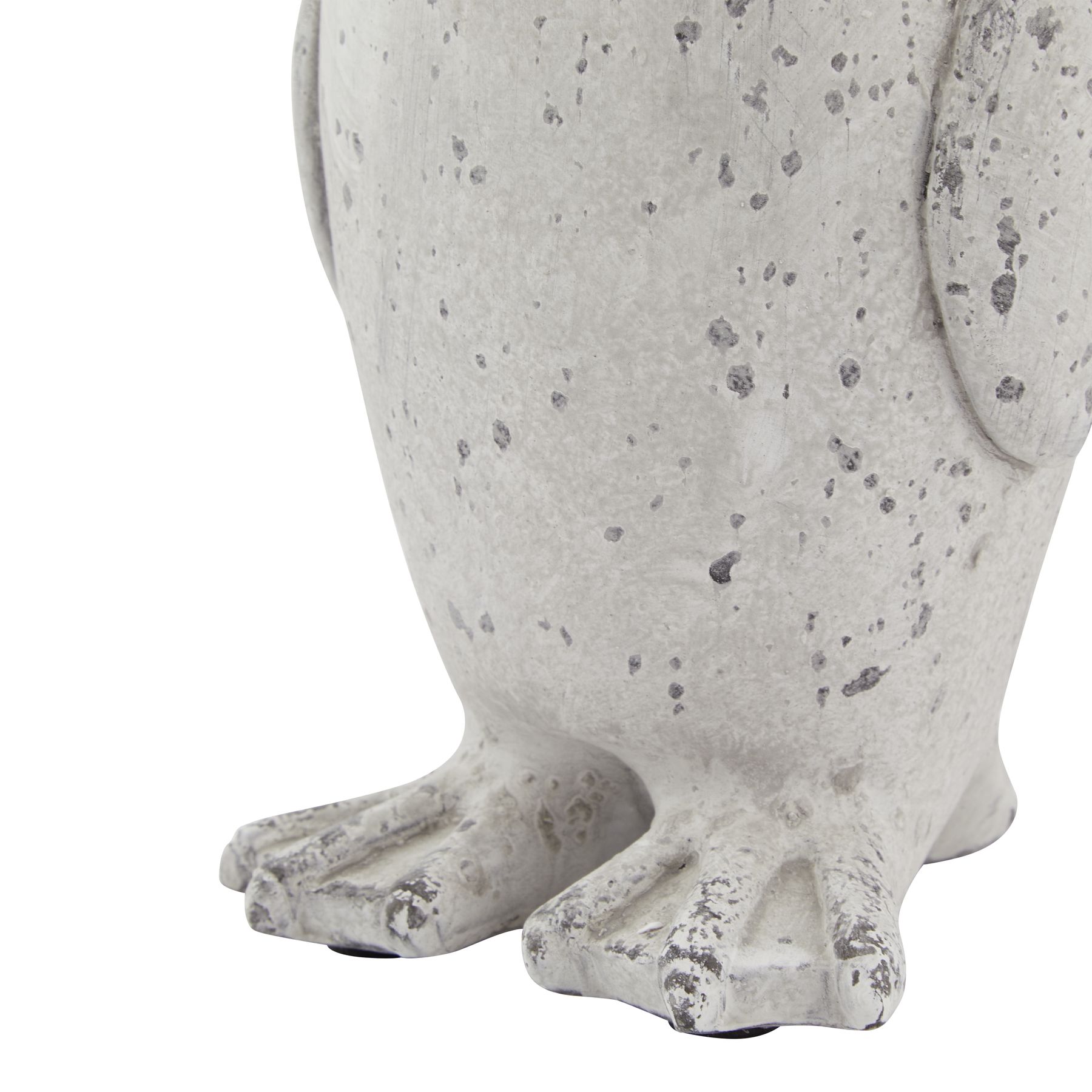 Small Grey Stone Effect Penguin Statue - Image 3
