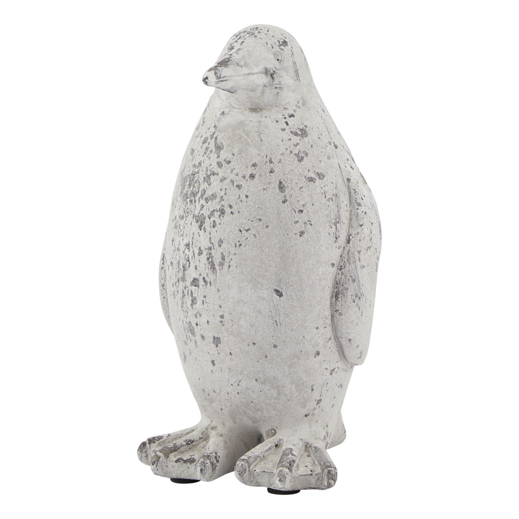 Small Grey Stone Effect Penguin Statue - Image 1