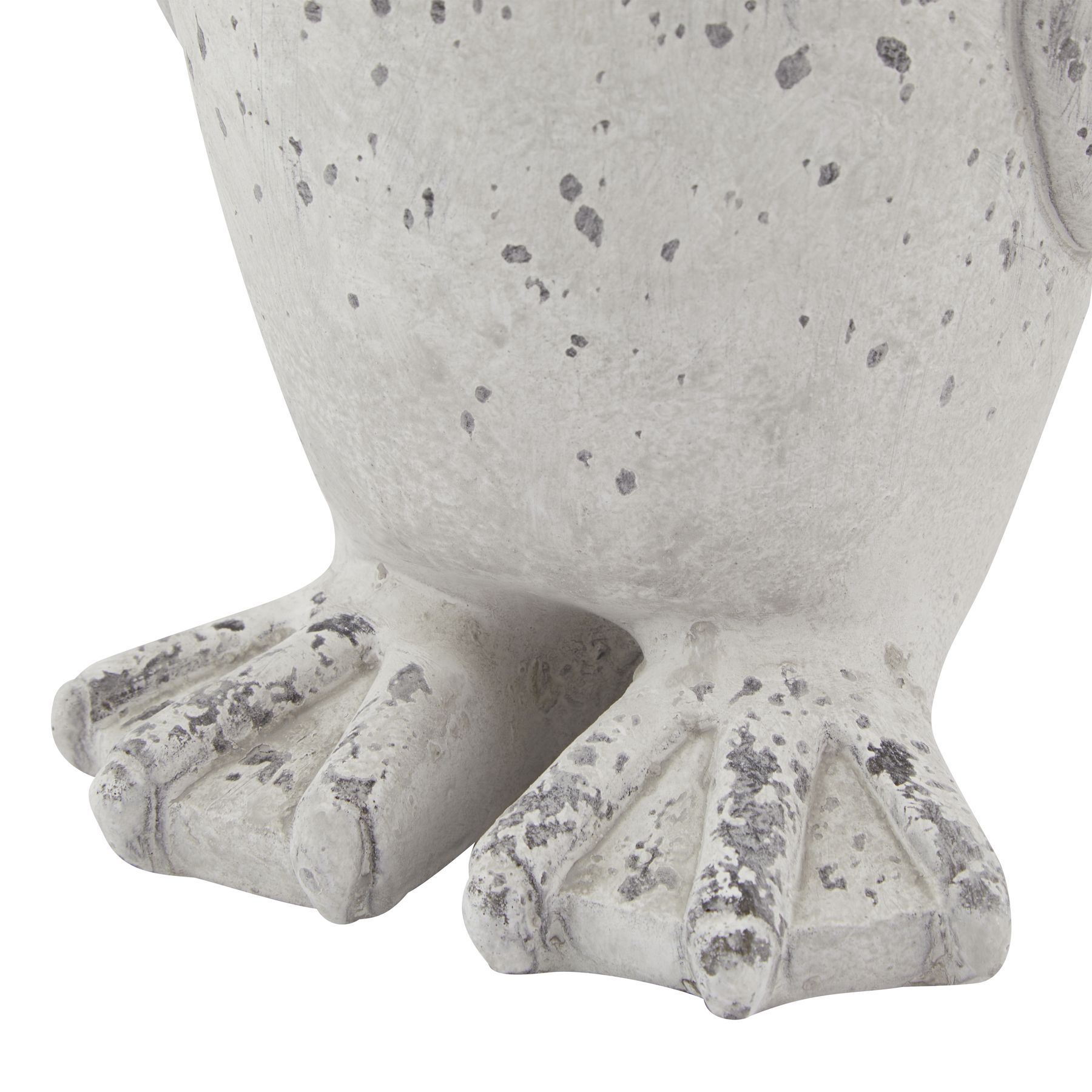 Medium Grey Stone Effect Penguin Statue - Image 3
