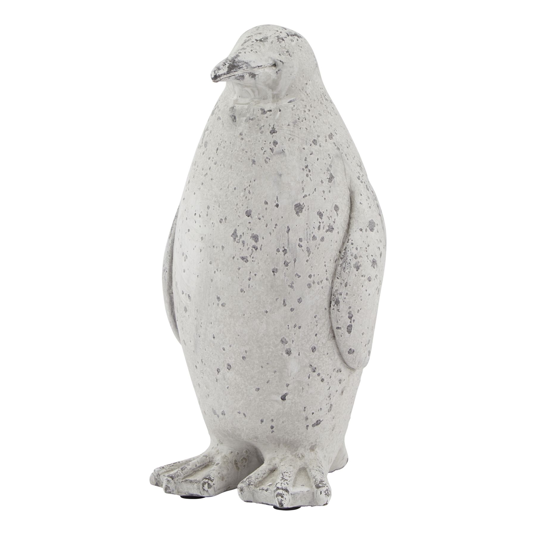 Medium Grey Stone Effect Penguin Statue - Image 1