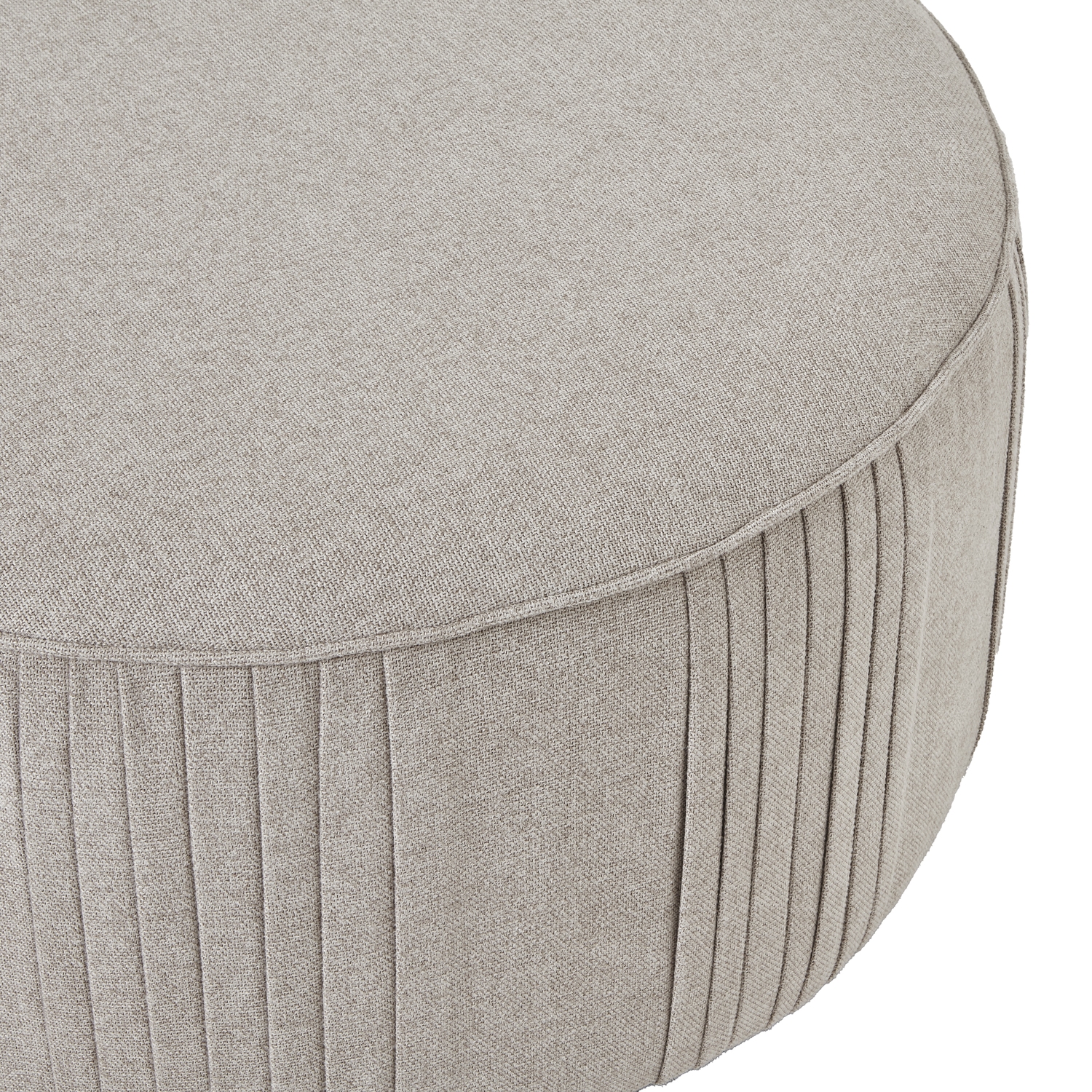 Lily Swivel Ottoman In Oatmeal Twill - Image 2