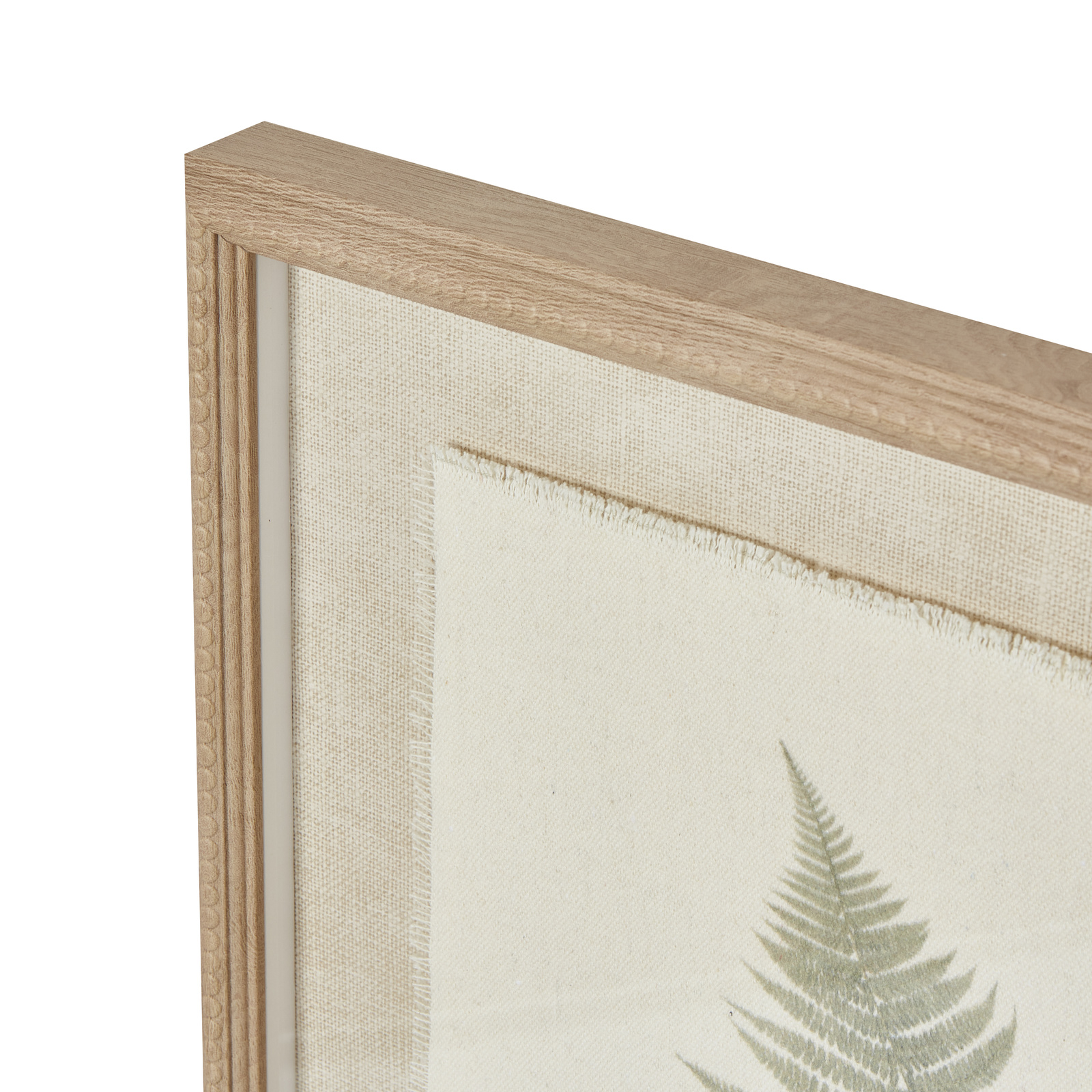 Bracken Art On Texture-Torn Paper With Beaded Frame - Image 5